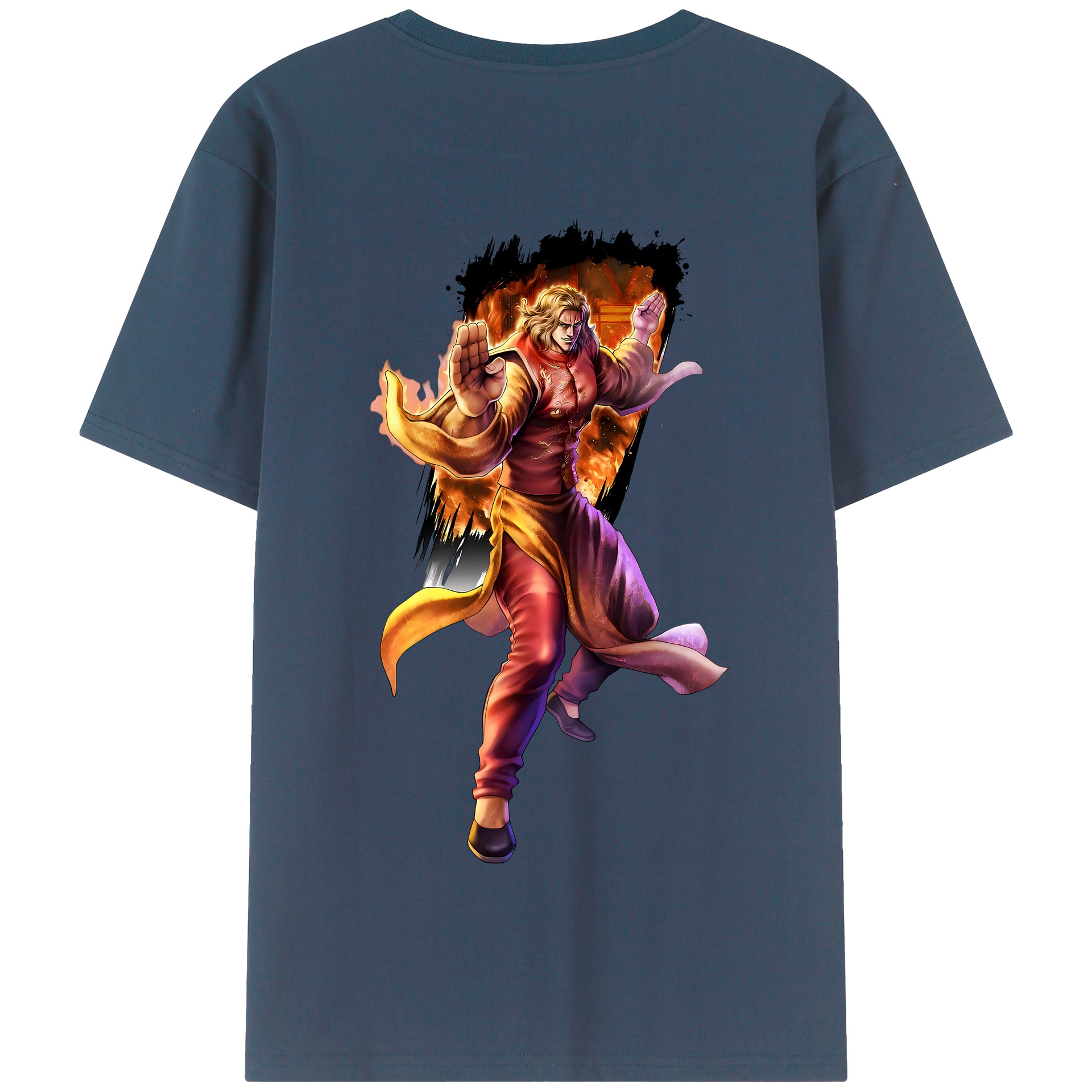 （画像用） 北斗の拳 Fist of the North Star 綿100％半袖Tシャツ（背面プリント）