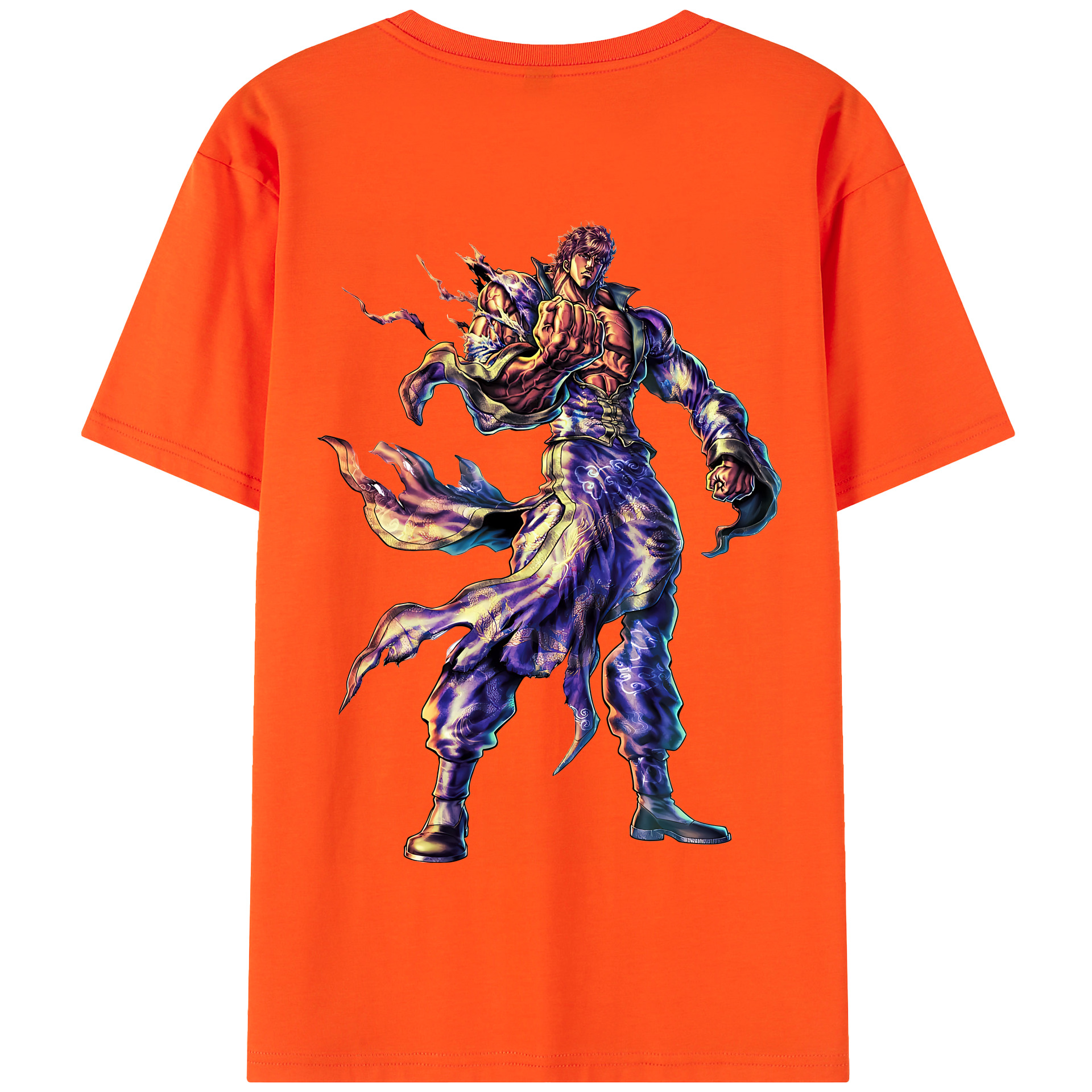 （画像用） 北斗の拳 Fist of the North Star 綿100％半袖Tシャツ（背面プリント）