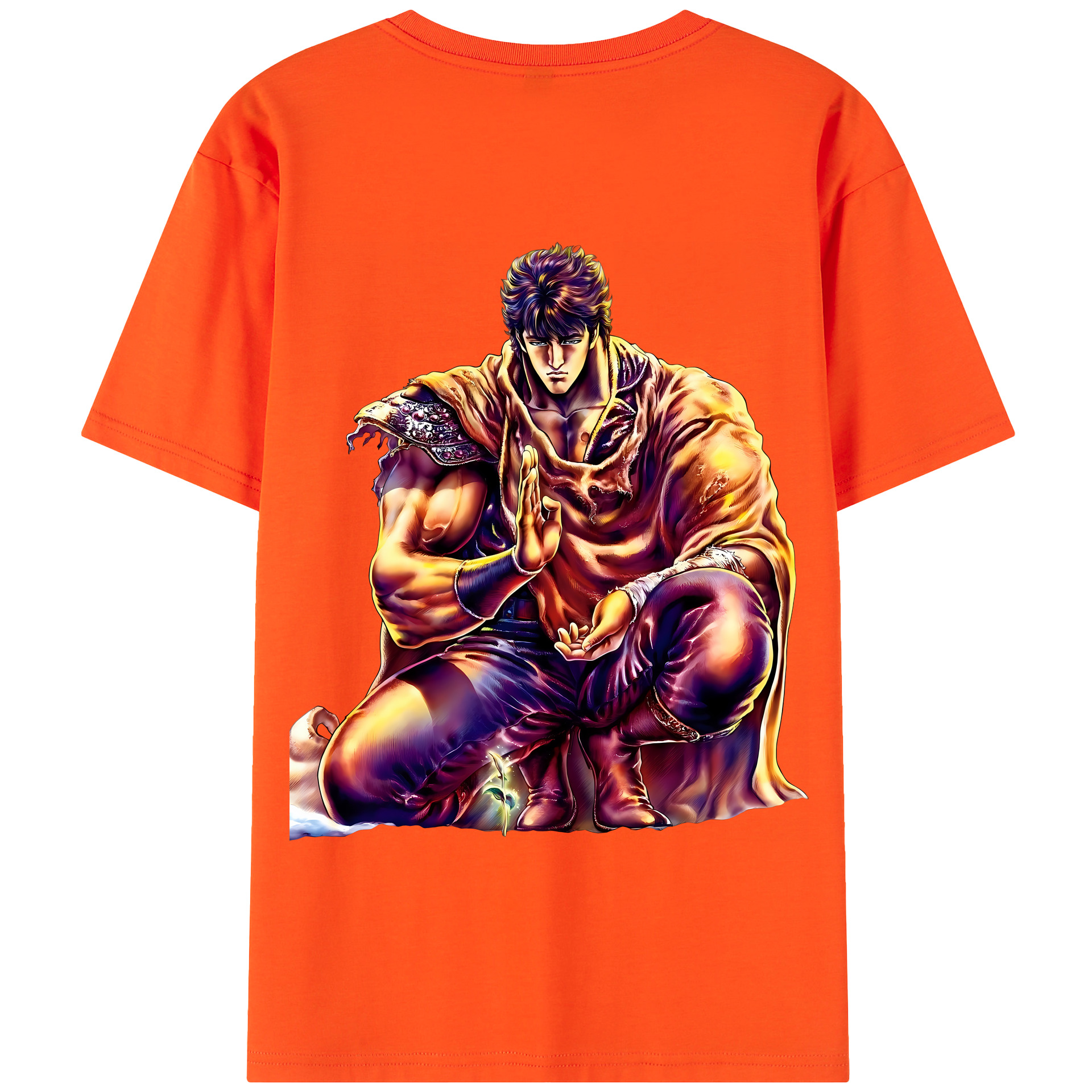 （画像用） 北斗の拳 Fist of the North Star 綿100％半袖Tシャツ（背面プリント）