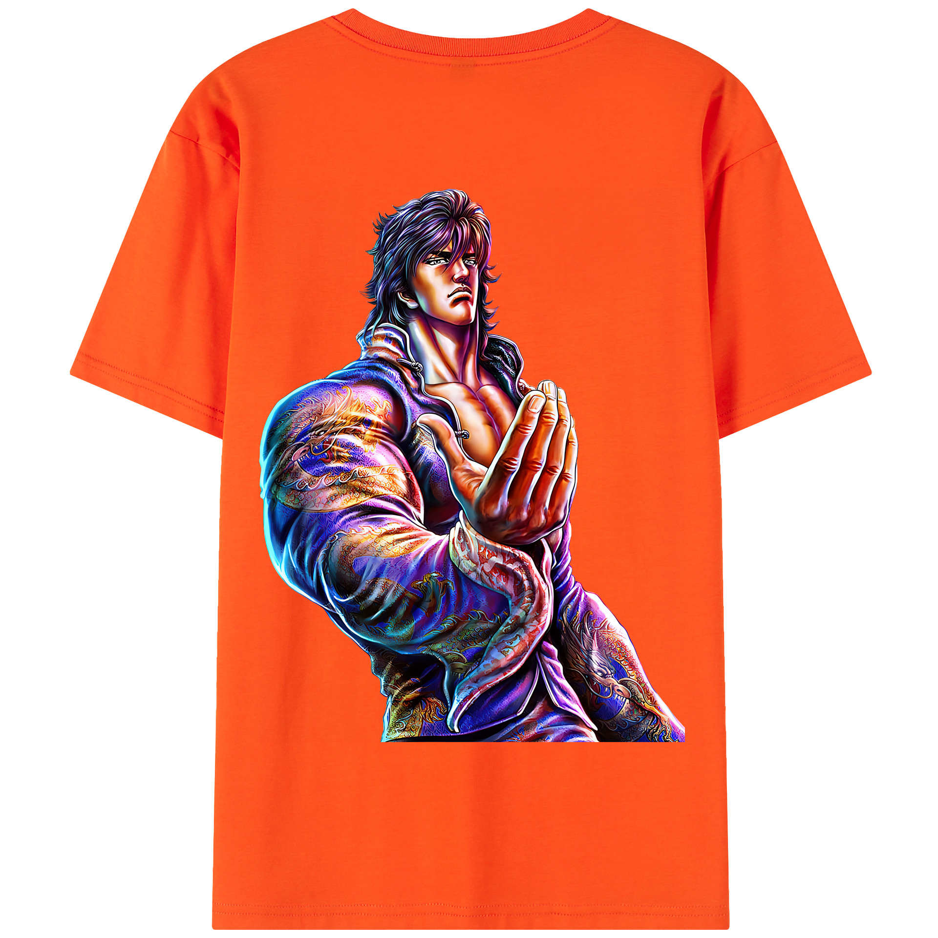 （画像用） 北斗の拳 Fist of the North Star 綿100％半袖Tシャツ（背面プリント）