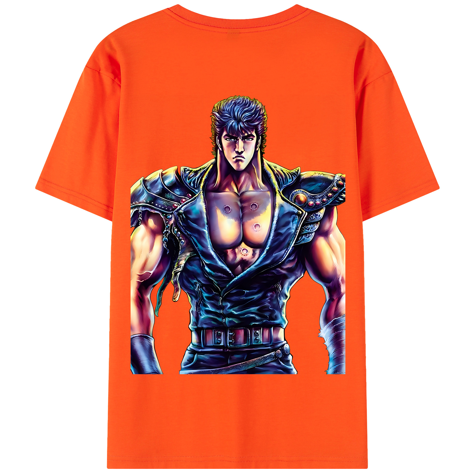 （画像用） 北斗の拳 Fist of the North Star 綿100％半袖Tシャツ（背面プリント）