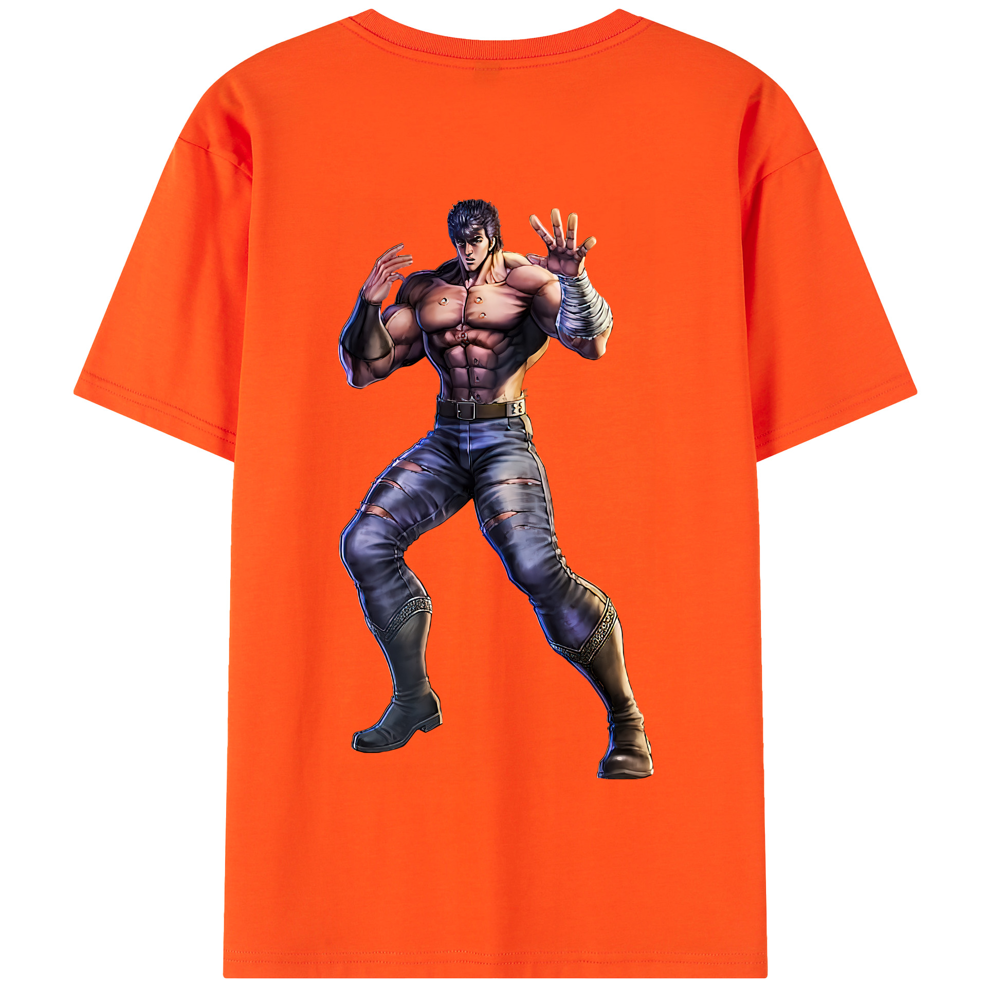 （画像用） 北斗の拳 Fist of the North Star 綿100％半袖Tシャツ（背面プリント）