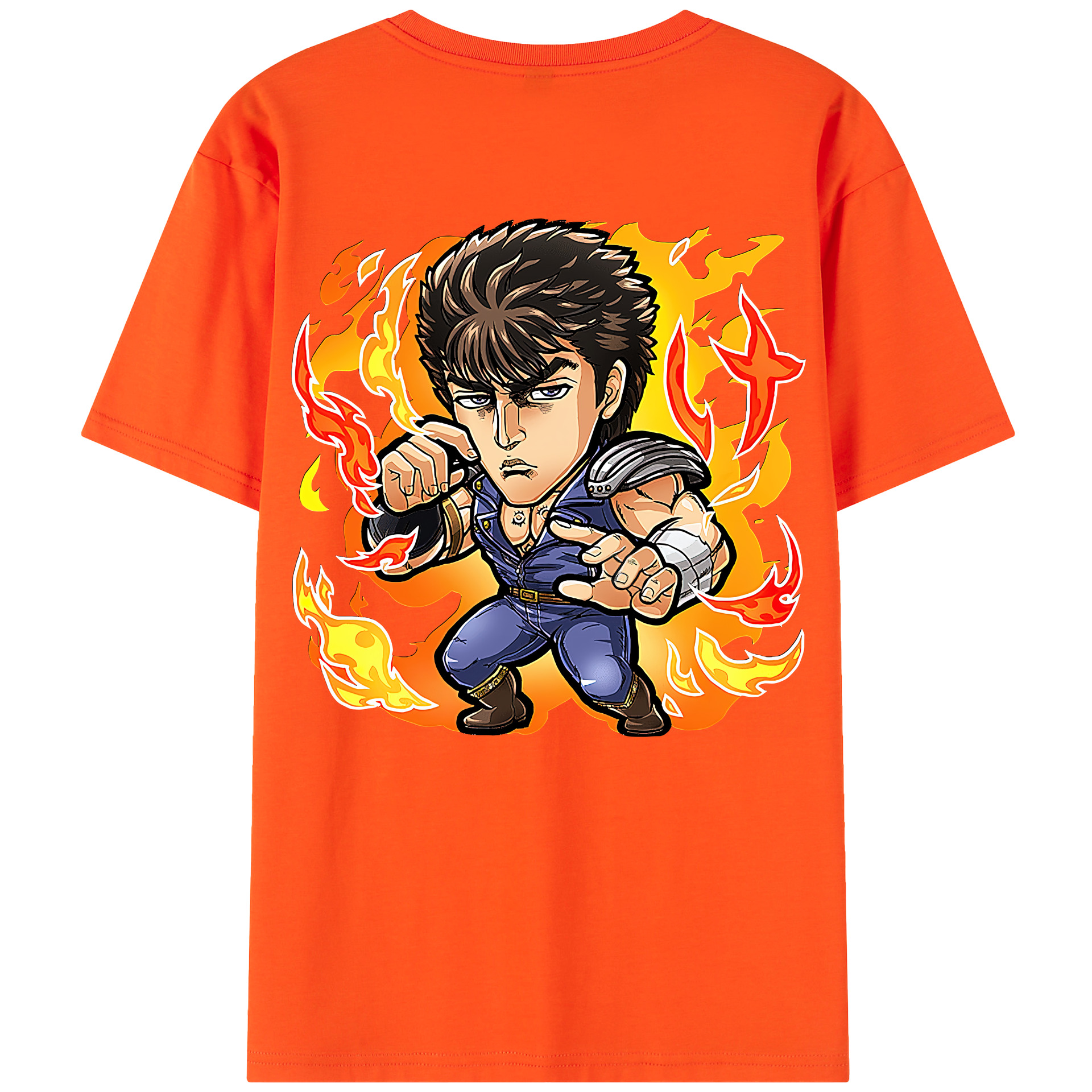 （画像用） 北斗の拳 Fist of the North Star 綿100％半袖Tシャツ（背面プリント）