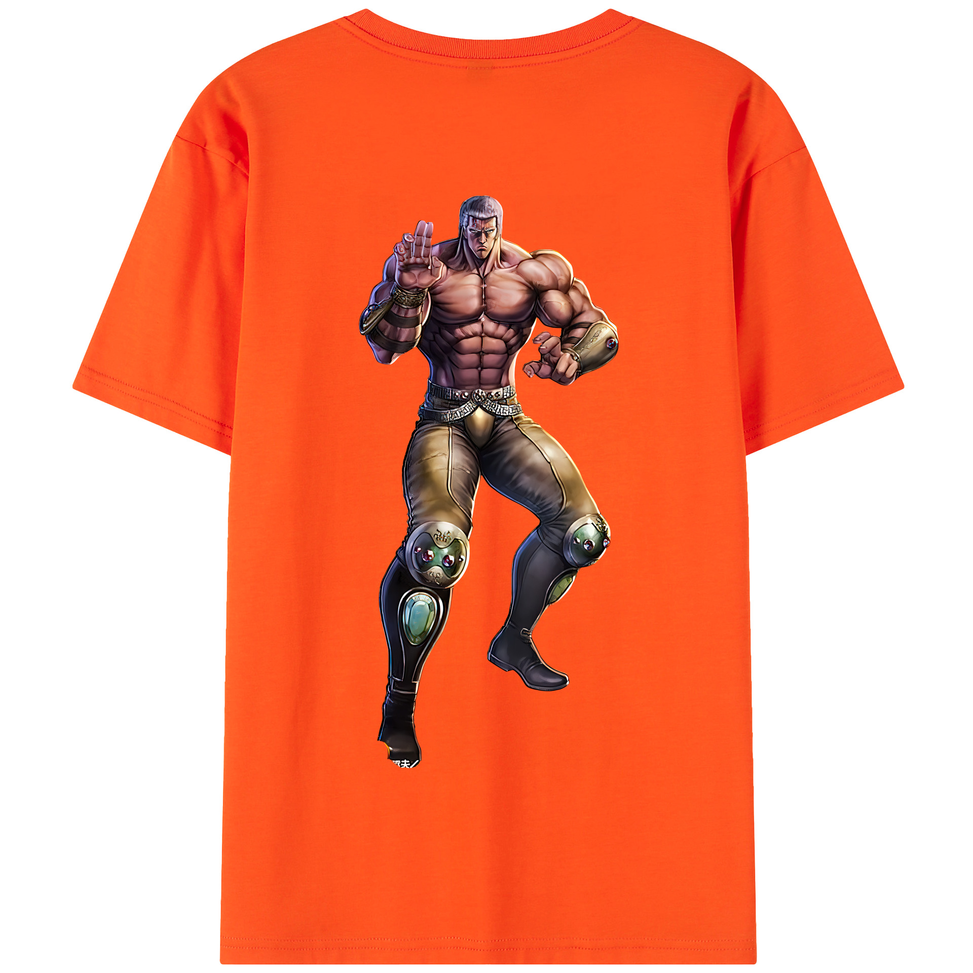 （画像用） 北斗の拳 Fist of the North Star 綿100％半袖Tシャツ（背面プリント）
