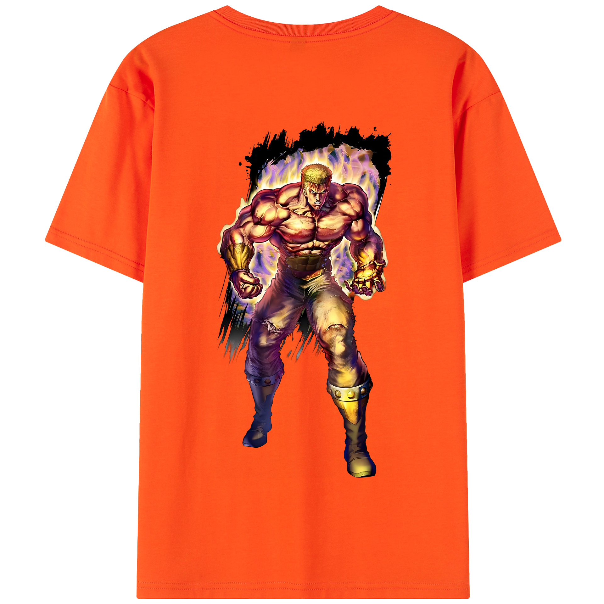 （画像用） 北斗の拳 Fist of the North Star 綿100％半袖Tシャツ（背面プリント）