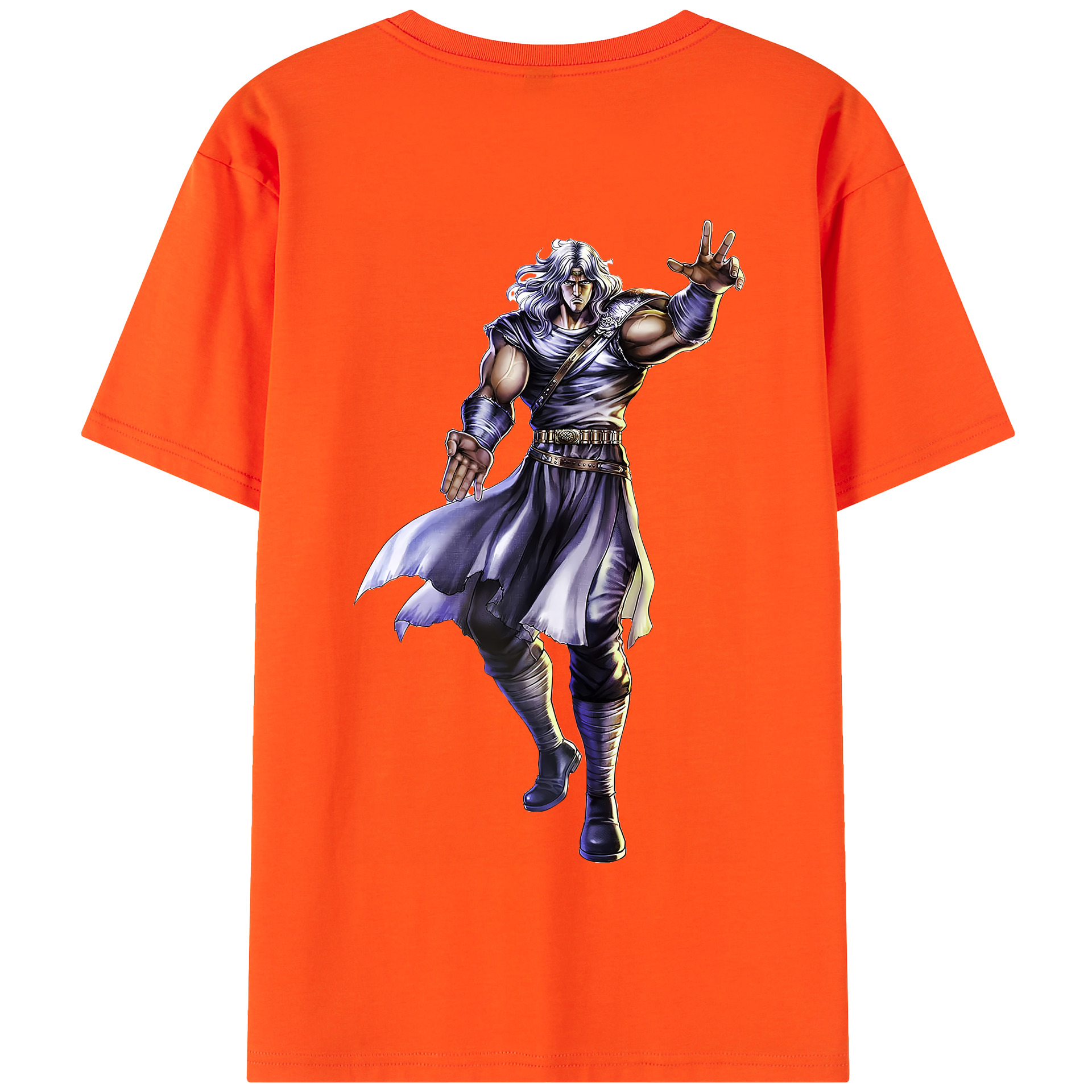 （画像用） 北斗の拳 Fist of the North Star 綿100％半袖Tシャツ（背面プリント）