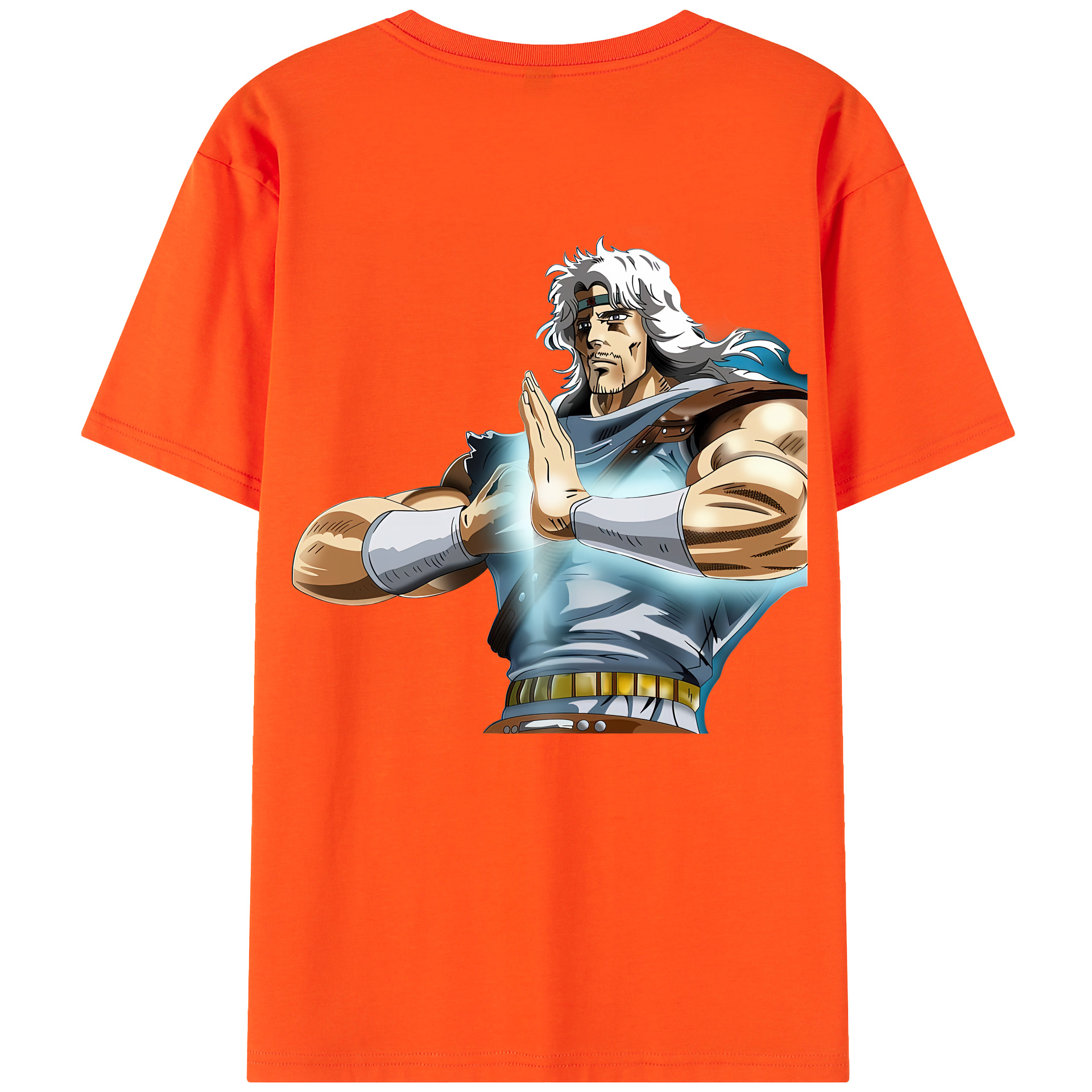 （画像用） 北斗の拳 Fist of the North Star 綿100％半袖Tシャツ（背面プリント）