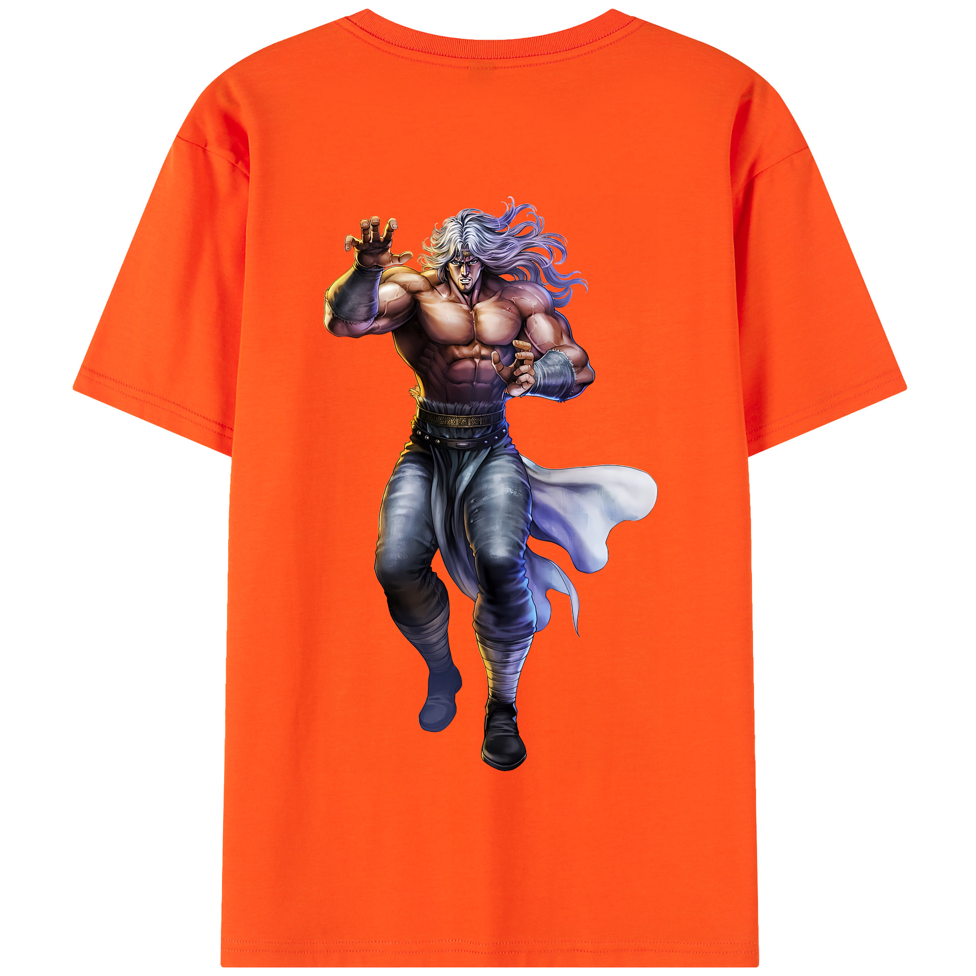 （画像用） 北斗の拳 Fist of the North Star 綿100％半袖Tシャツ（背面プリント）
