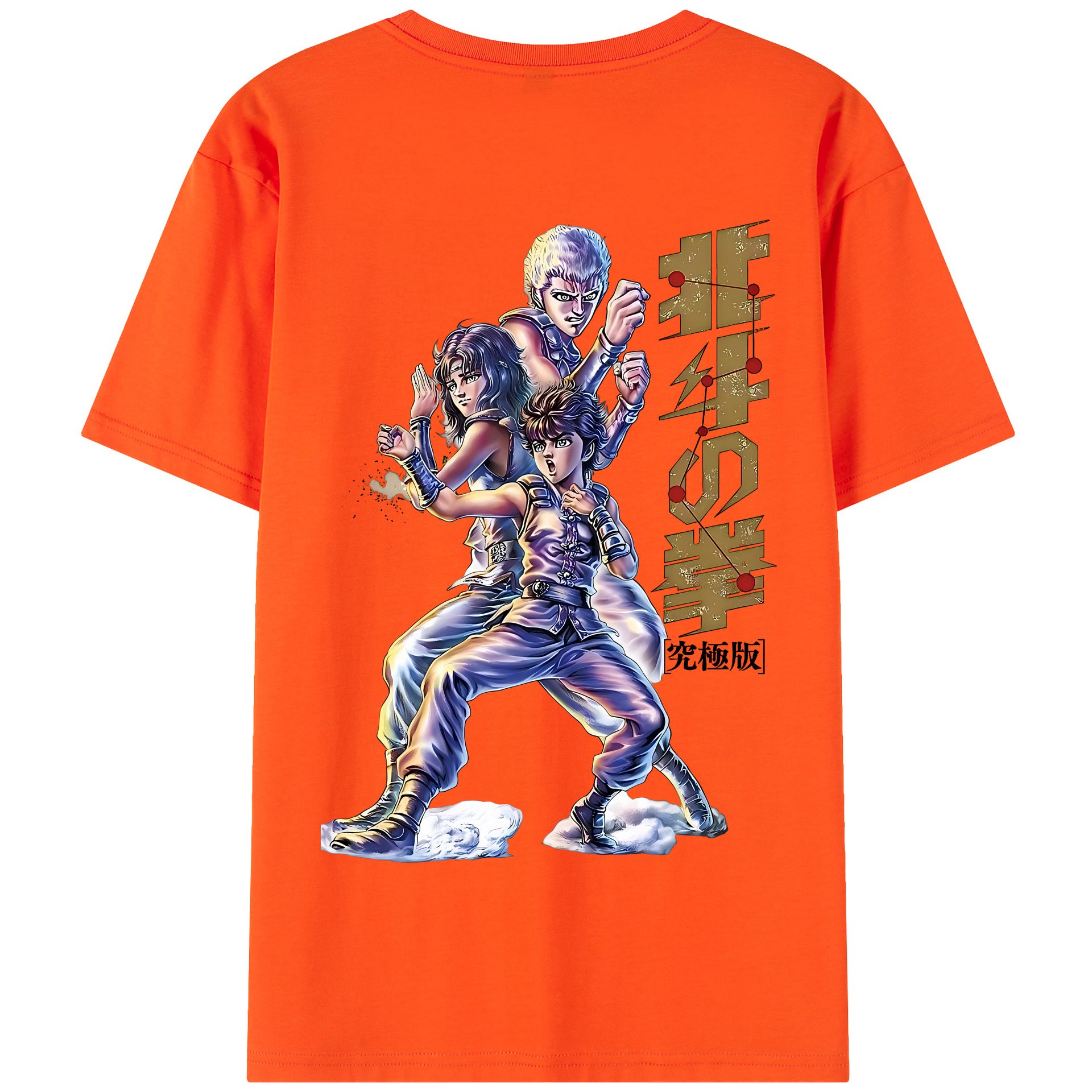 （画像用） 北斗の拳 Fist of the North Star 綿100％半袖Tシャツ（背面プリント）