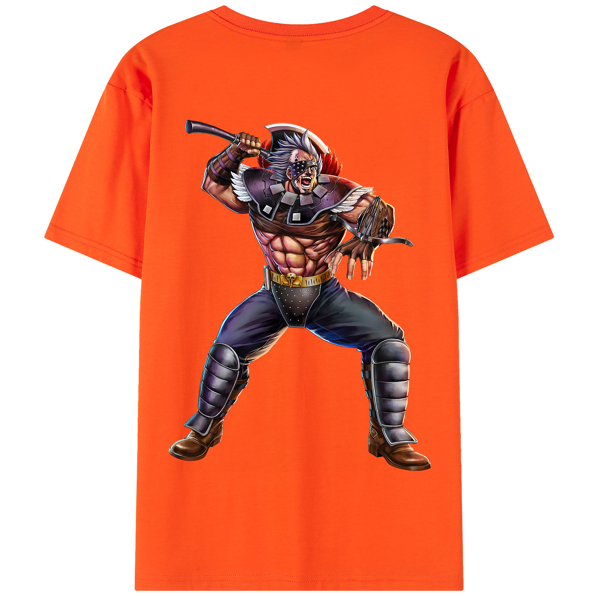 （画像用） 北斗の拳 Fist of the North Star 綿100％半袖Tシャツ（背面プリント）