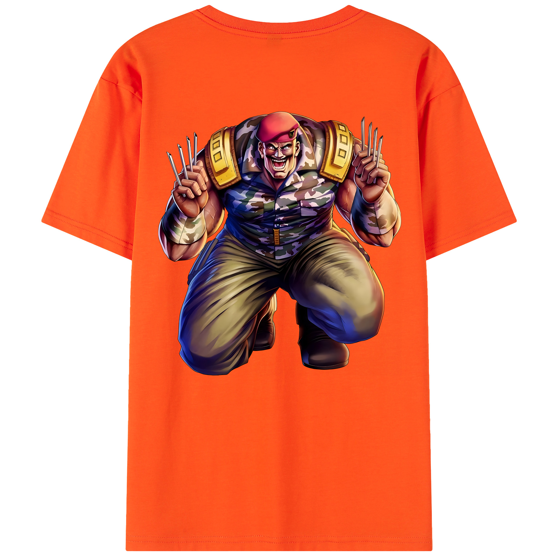 （画像用） 北斗の拳 Fist of the North Star 綿100％半袖Tシャツ（背面プリント）