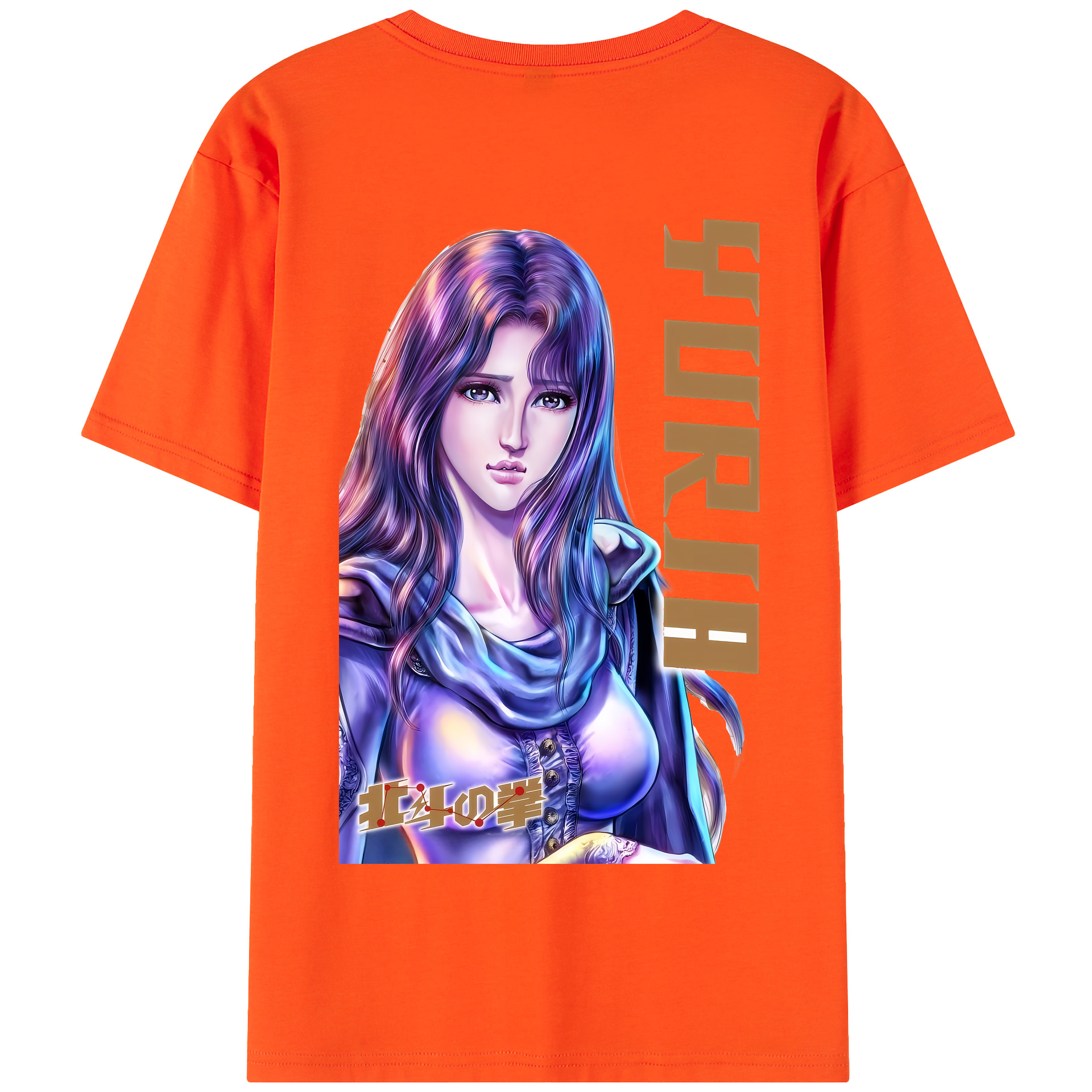 （画像用） 北斗の拳 Fist of the North Star 綿100％半袖Tシャツ（背面プリント）