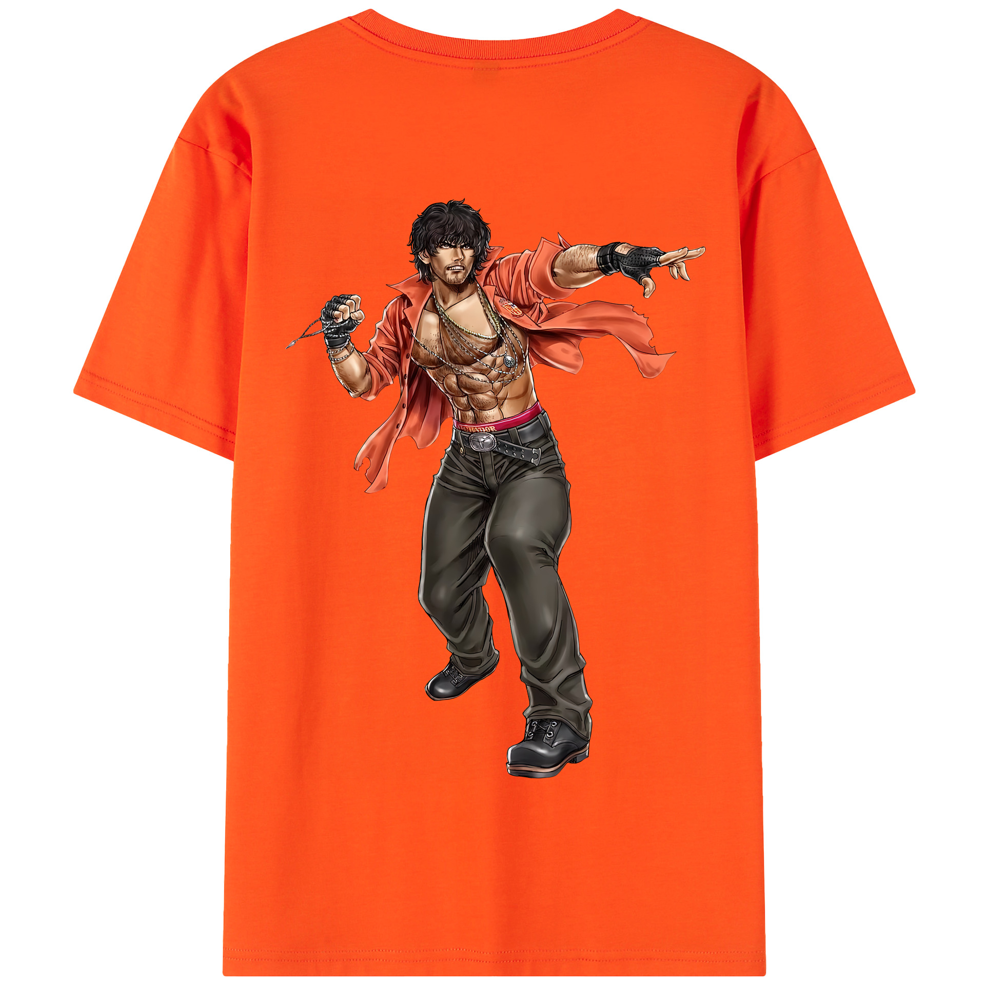 （画像用） 北斗の拳 Fist of the North Star 綿100％半袖Tシャツ（背面プリント）