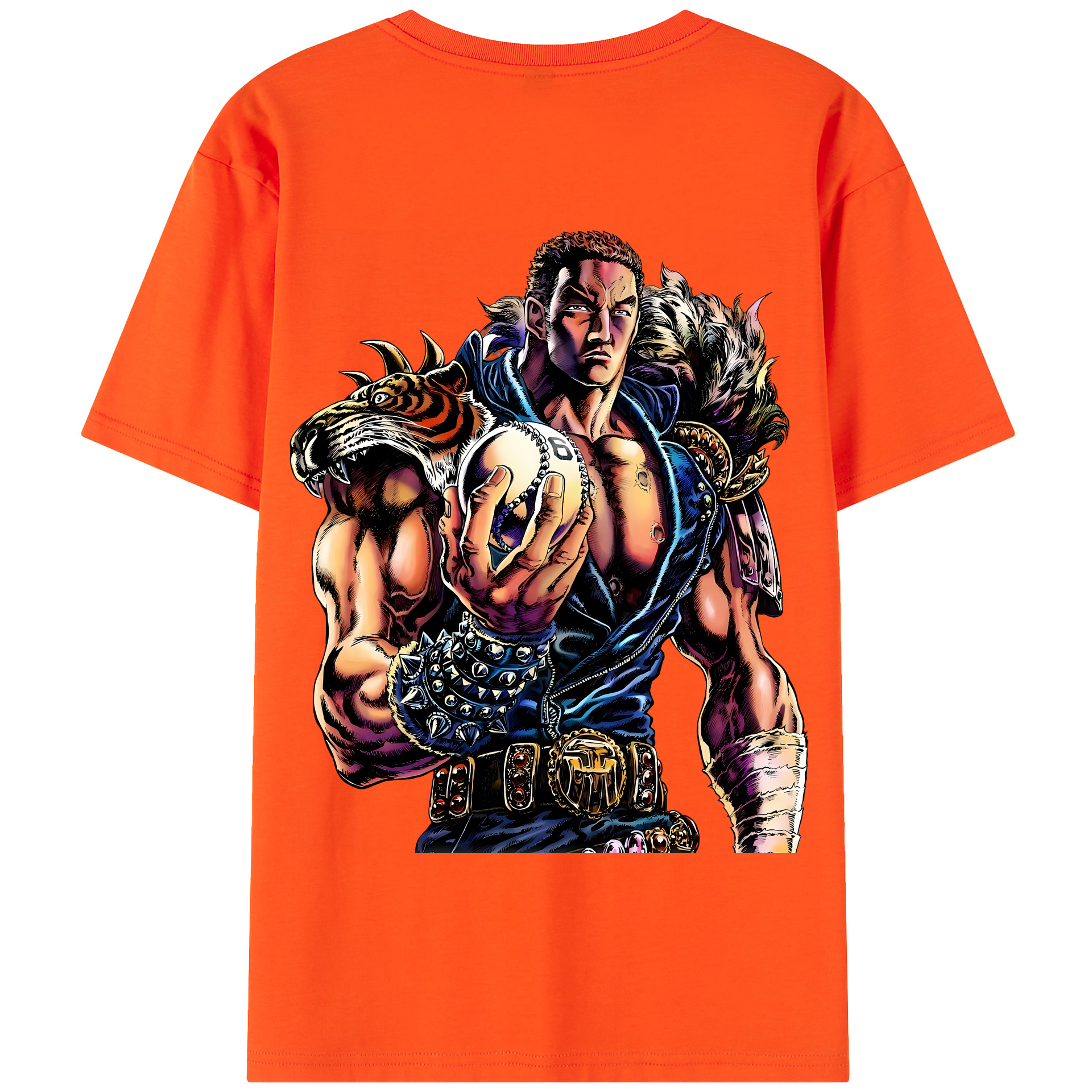 （画像用） 北斗の拳 Fist of the North Star 綿100％半袖Tシャツ（背面プリント）