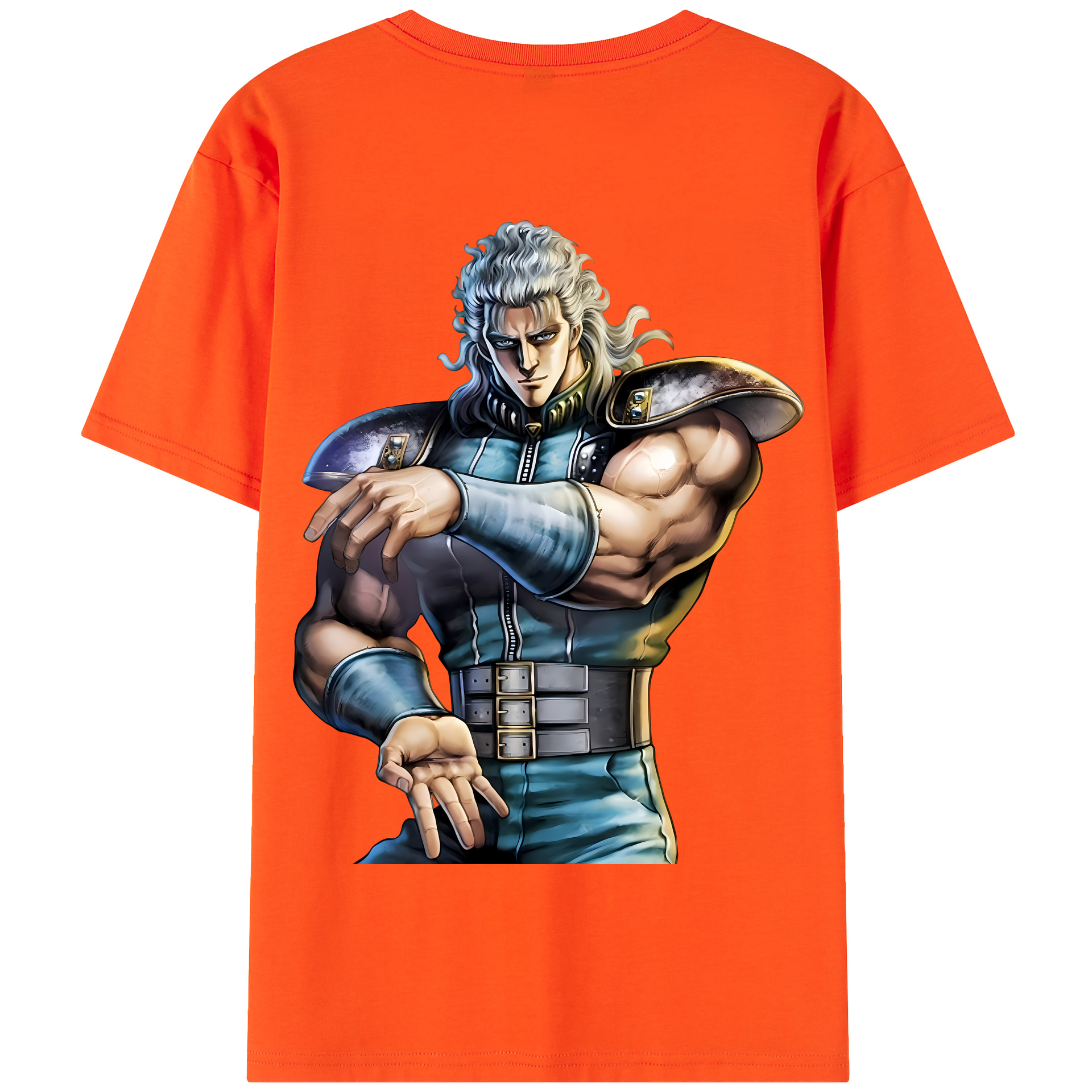 （画像用） 北斗の拳 Fist of the North Star 綿100％半袖Tシャツ（背面プリント）