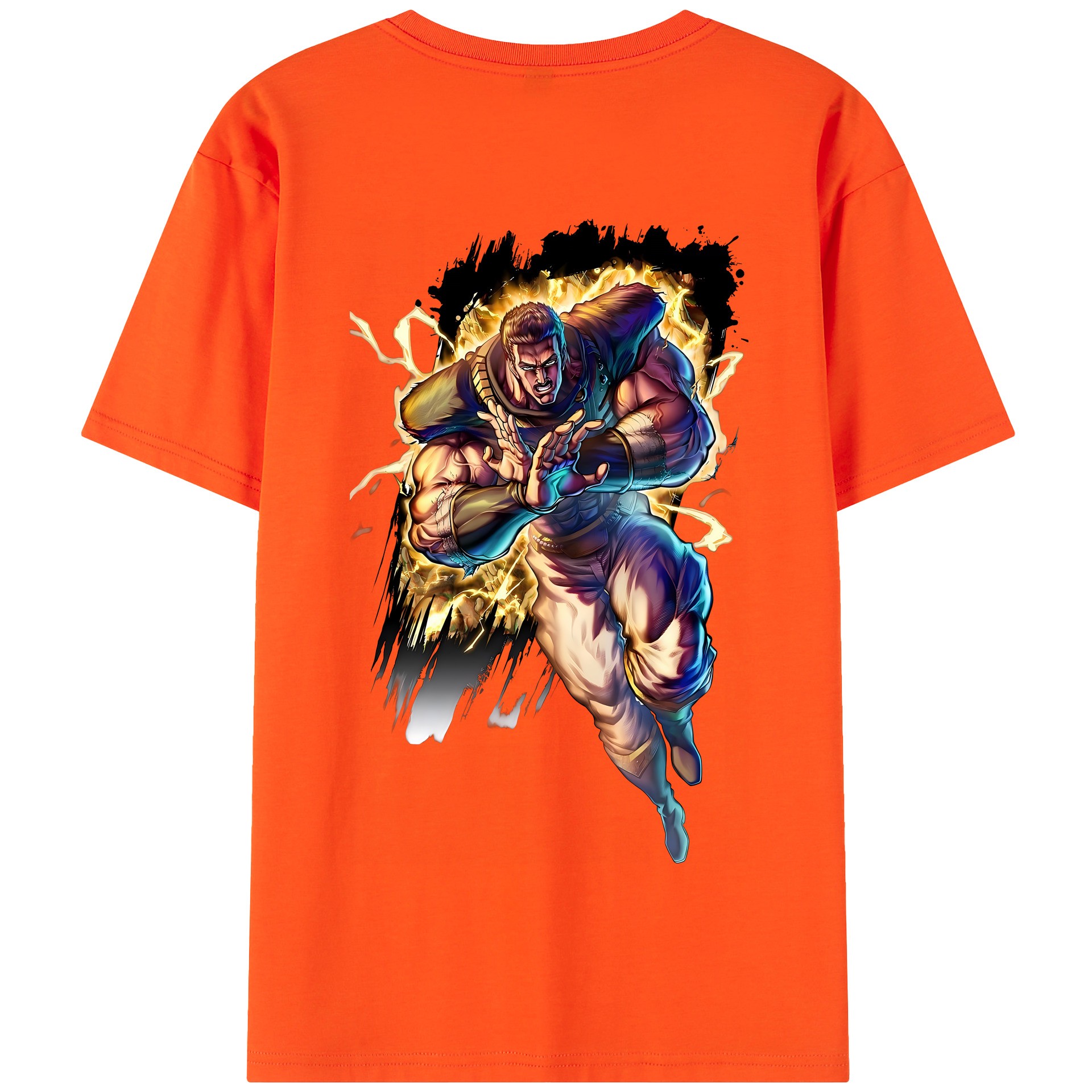 （画像用） 北斗の拳 Fist of the North Star 綿100％半袖Tシャツ（背面プリント）