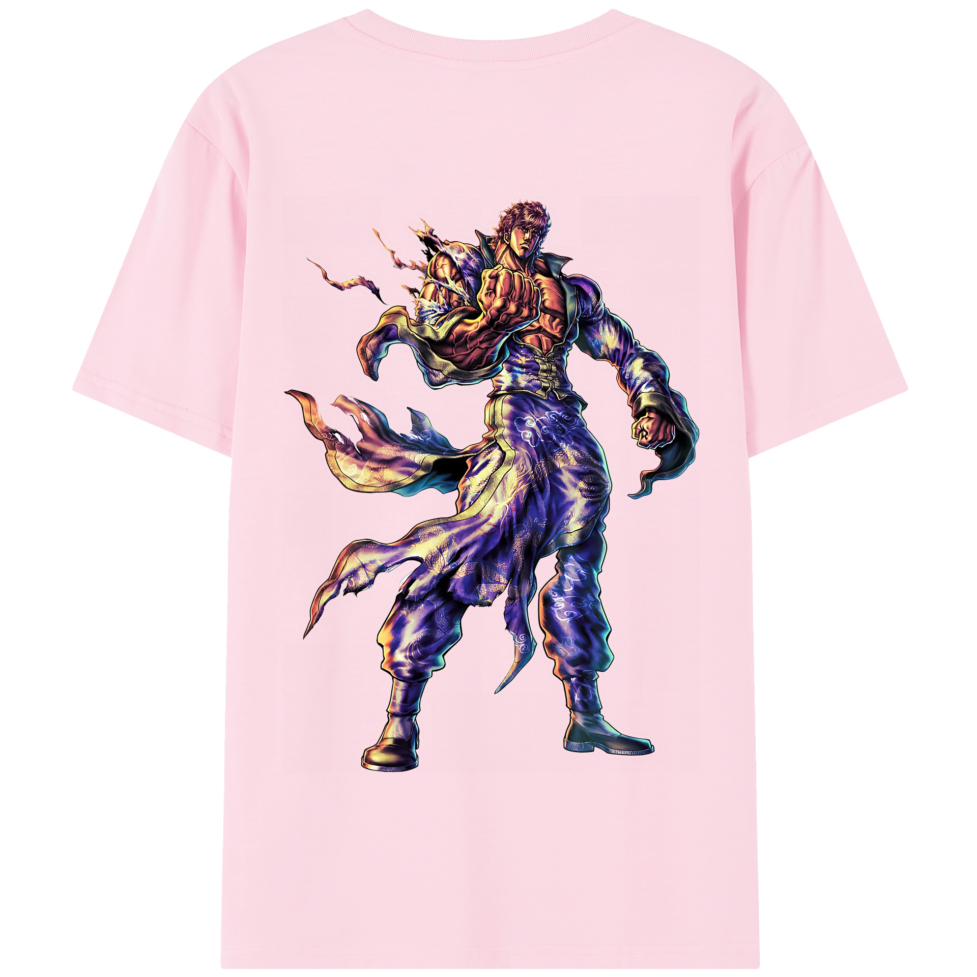 （画像用） 北斗の拳 Fist of the North Star 綿100％半袖Tシャツ（背面プリント）