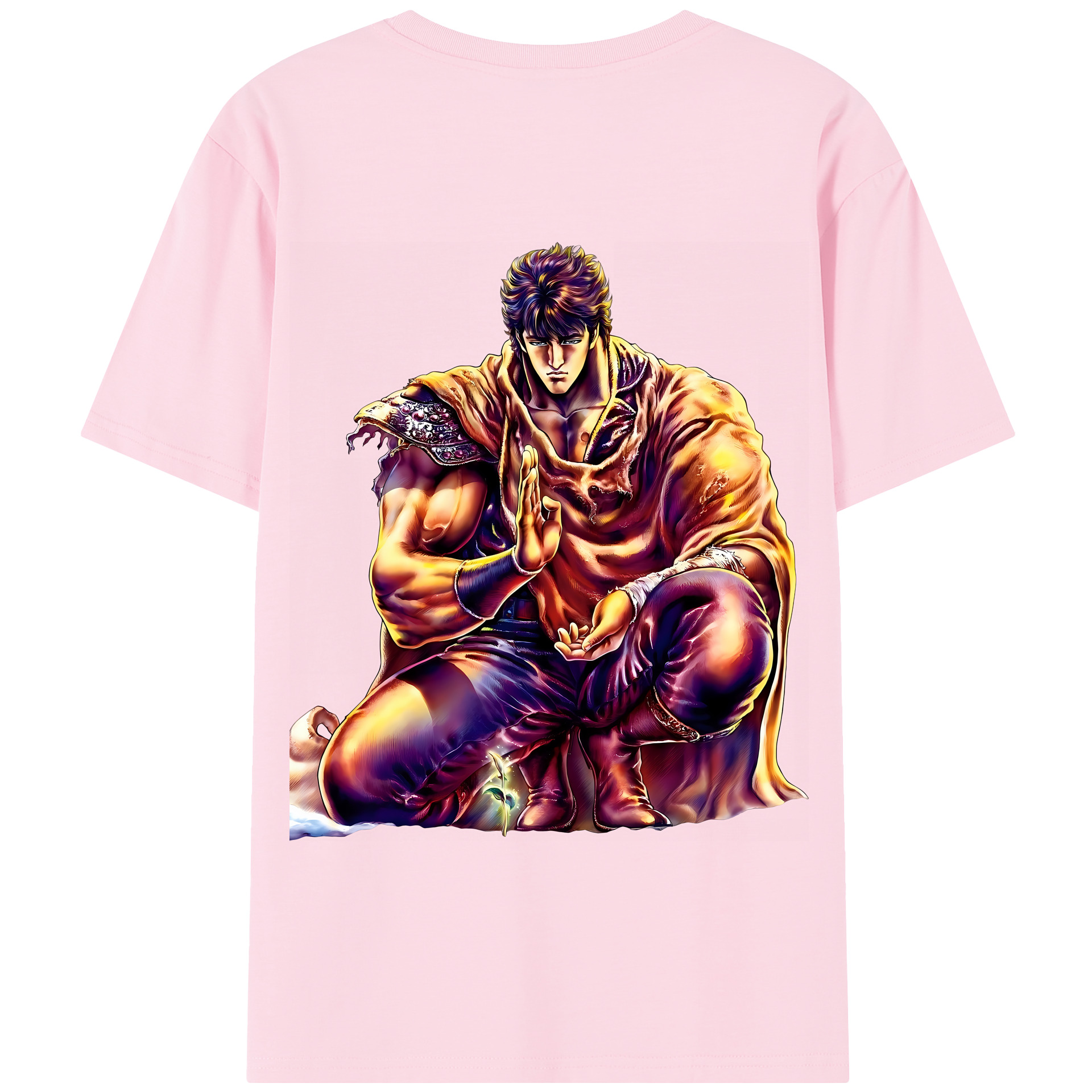 （画像用） 北斗の拳 Fist of the North Star 綿100％半袖Tシャツ（背面プリント）
