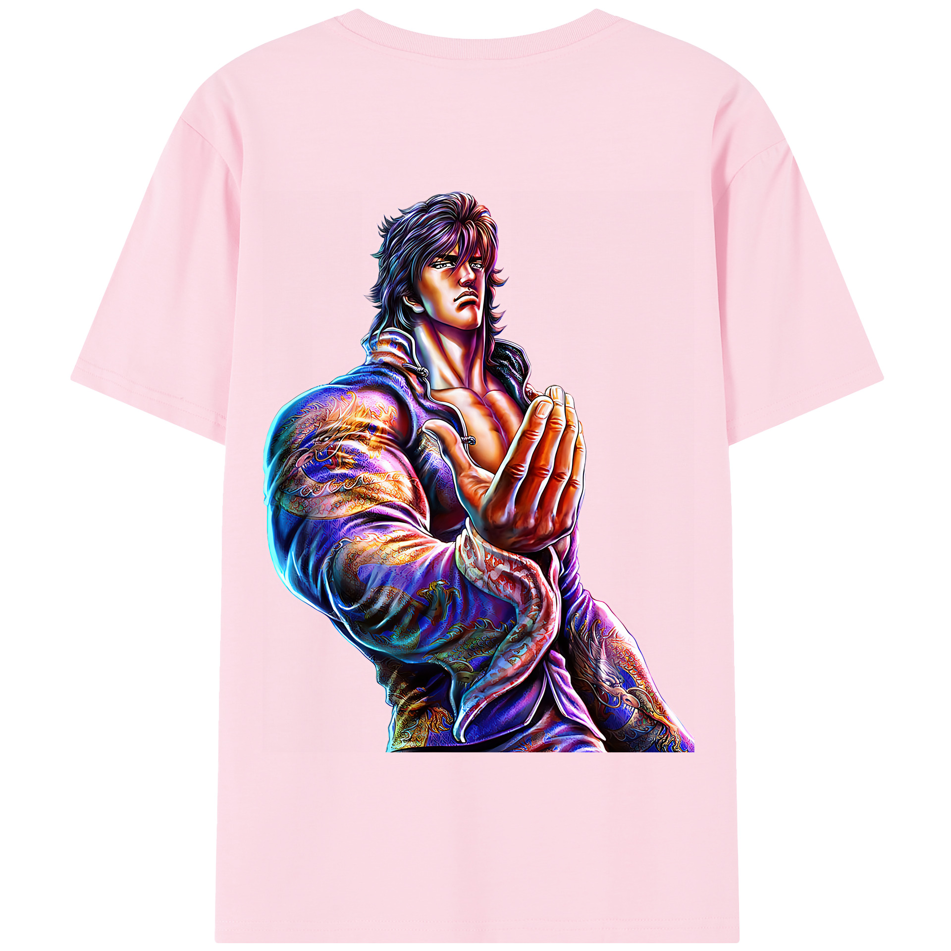 （画像用） 北斗の拳 Fist of the North Star 綿100％半袖Tシャツ（背面プリント）