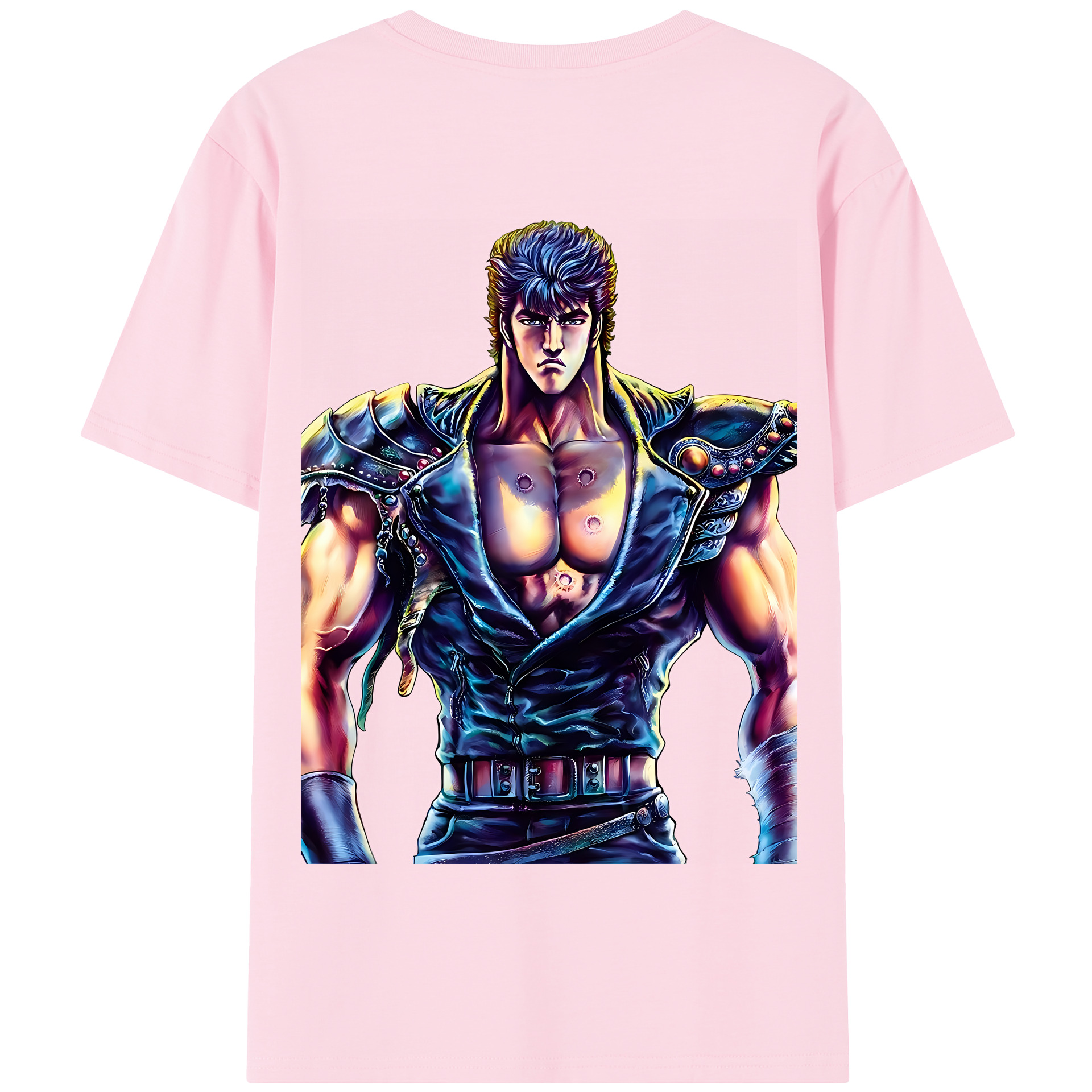 （画像用） 北斗の拳 Fist of the North Star 綿100％半袖Tシャツ（背面プリント）