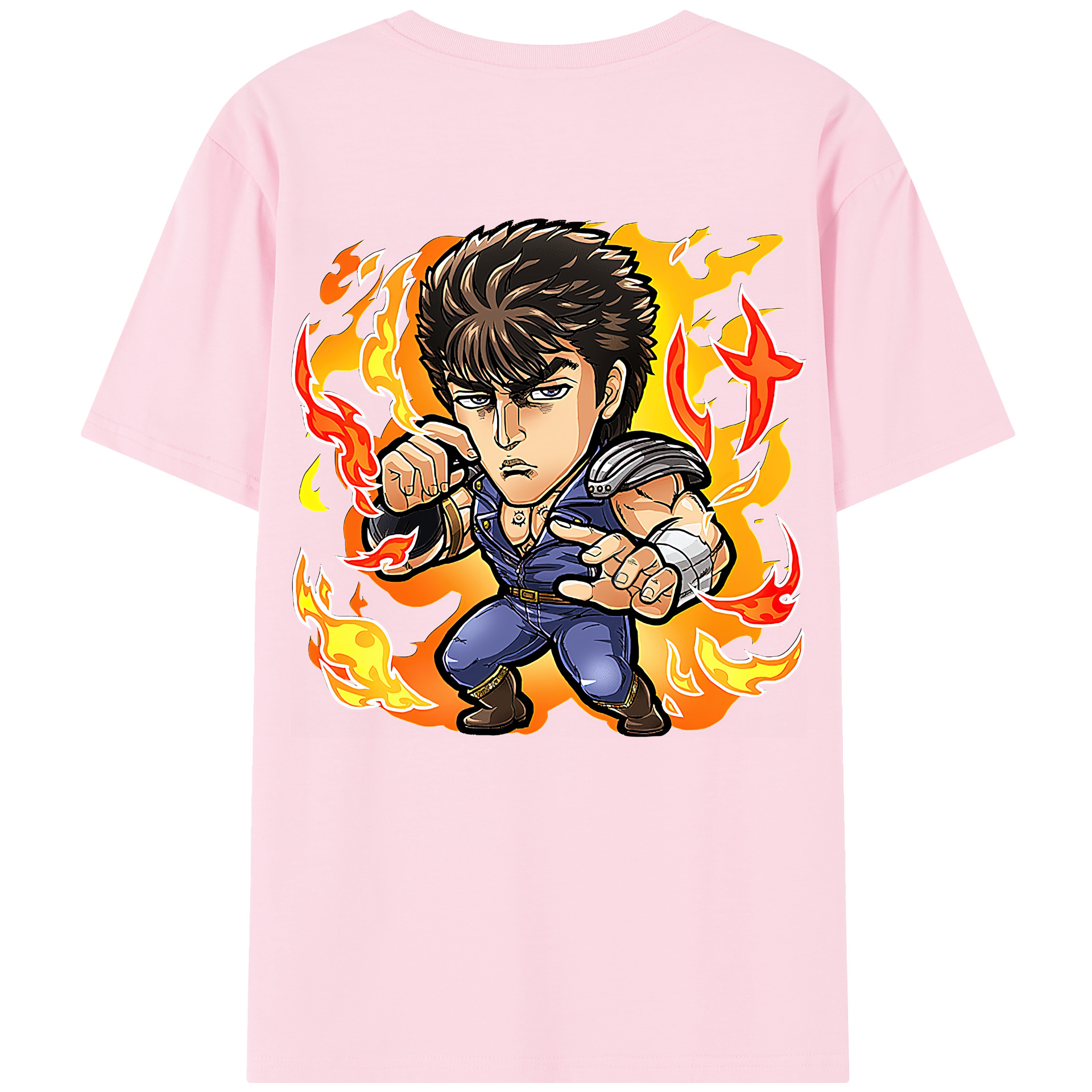 （画像用） 北斗の拳 Fist of the North Star 綿100％半袖Tシャツ（背面プリント）