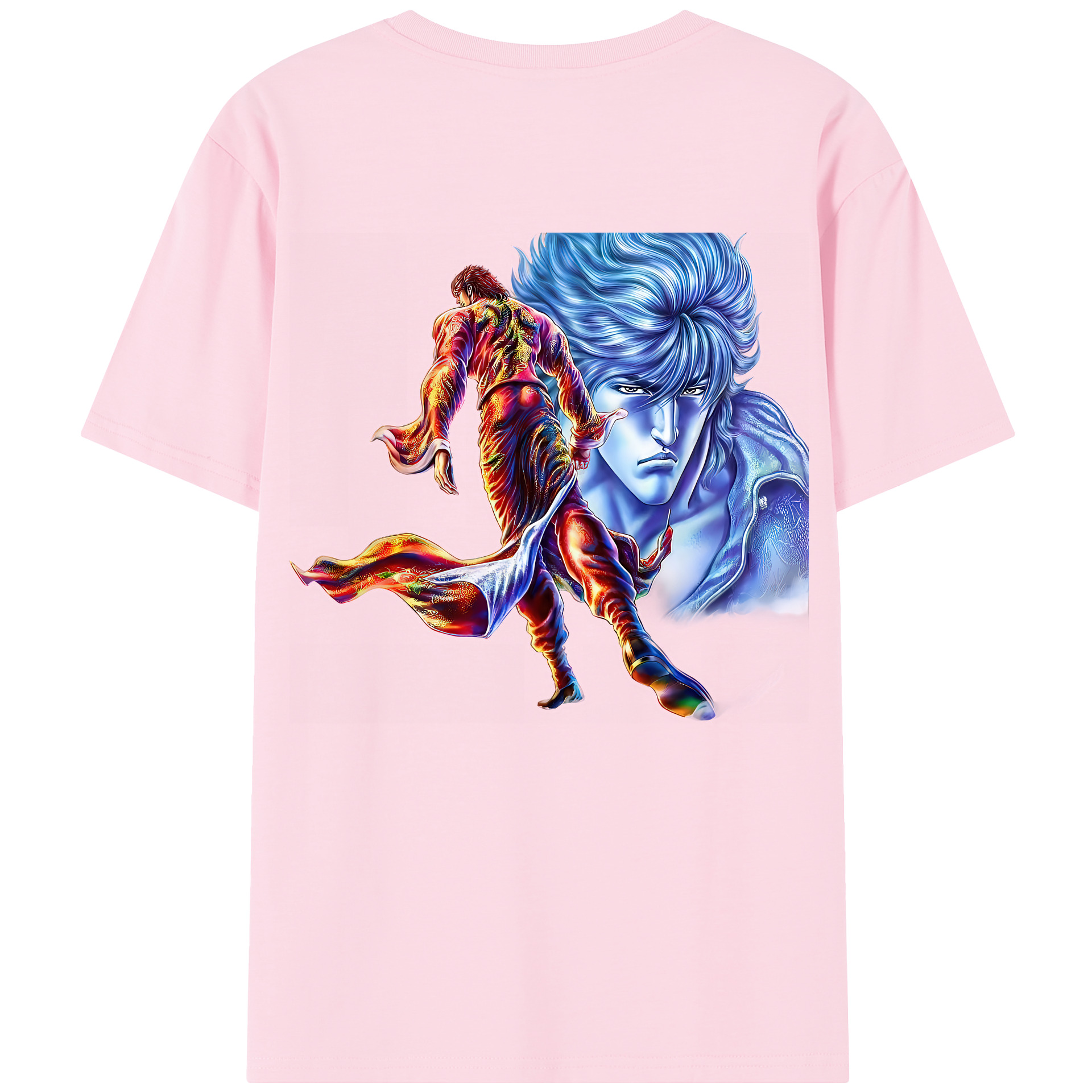 （画像用） 北斗の拳 Fist of the North Star 綿100％半袖Tシャツ（背面プリント）