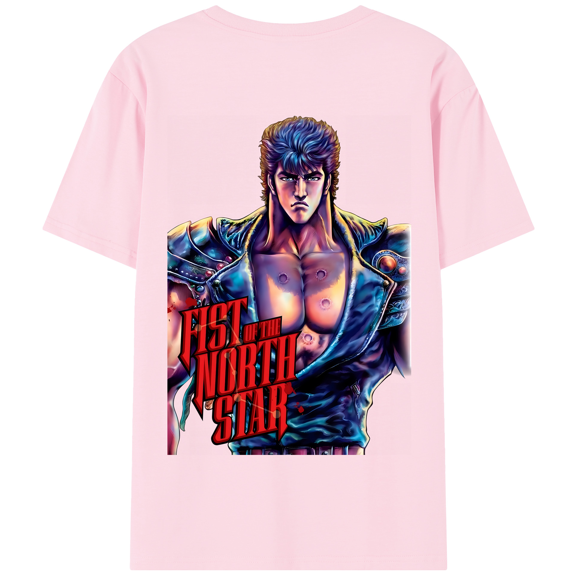 （画像用） 北斗の拳 Fist of the North Star 綿100％半袖Tシャツ（背面プリント）
