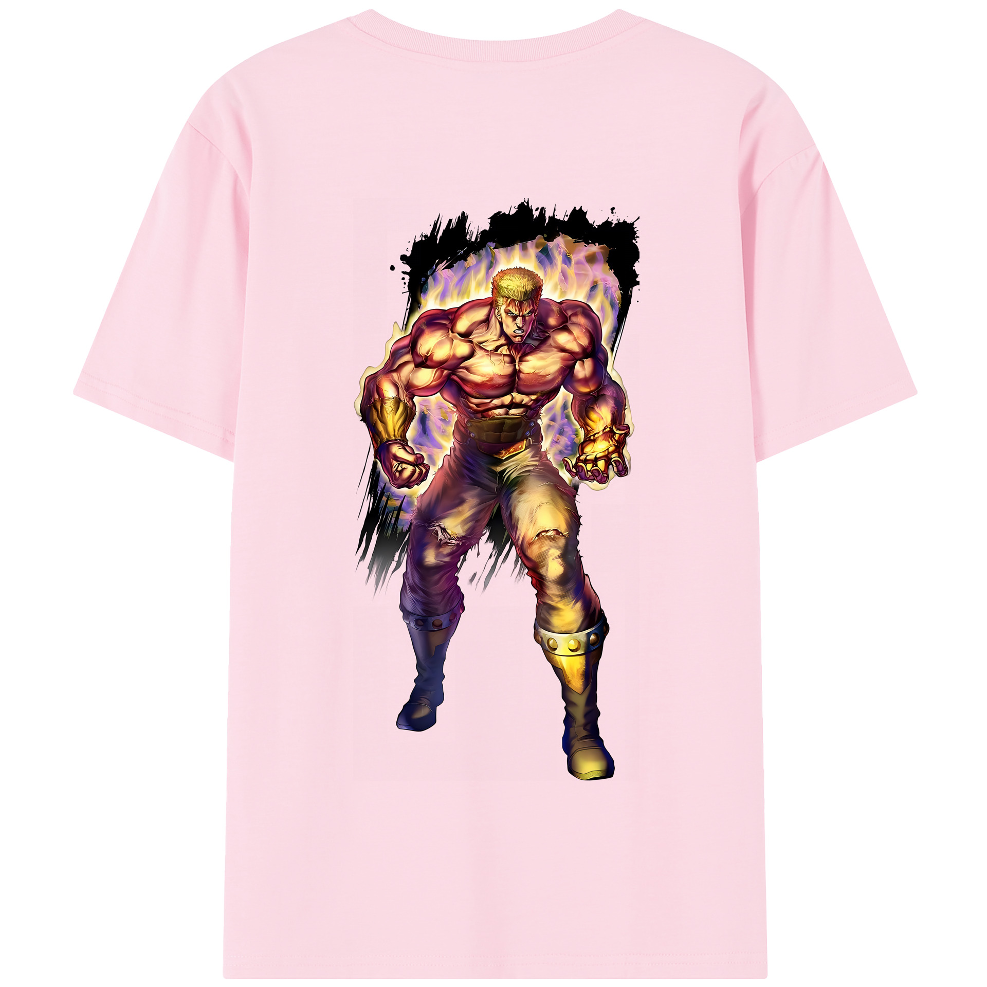 （画像用） 北斗の拳 Fist of the North Star 綿100％半袖Tシャツ（背面プリント）
