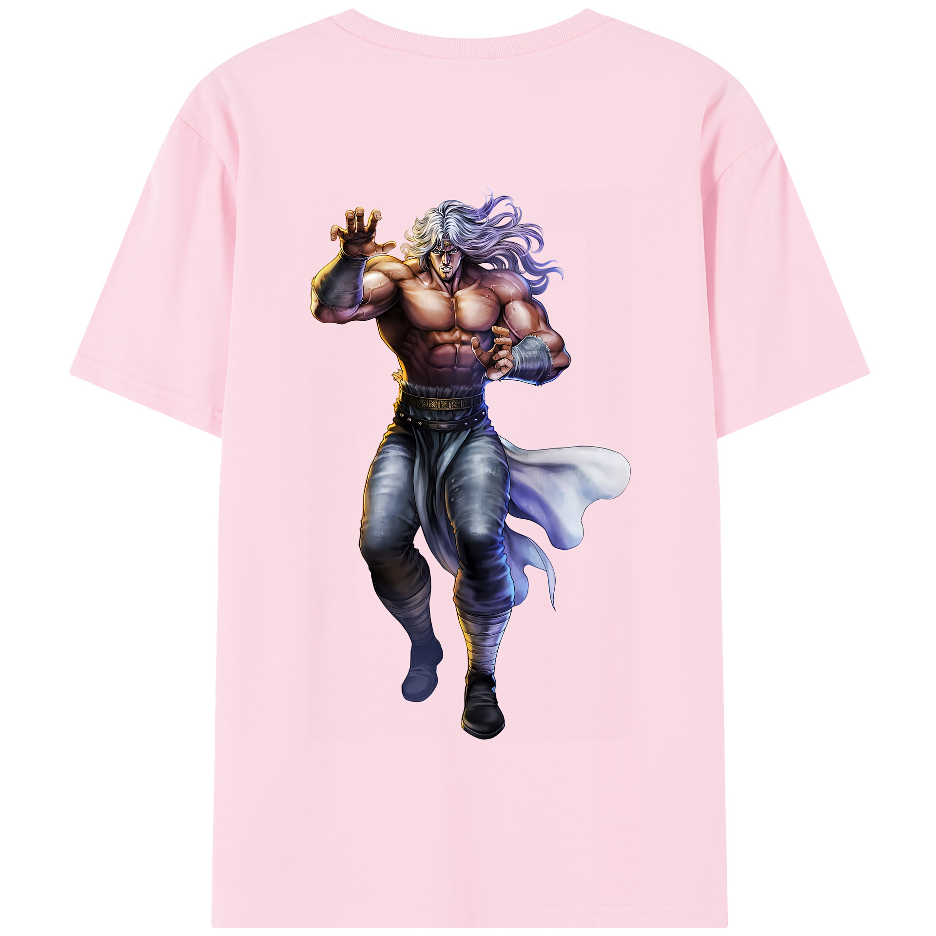 （画像用） 北斗の拳 Fist of the North Star 綿100％半袖Tシャツ（背面プリント）