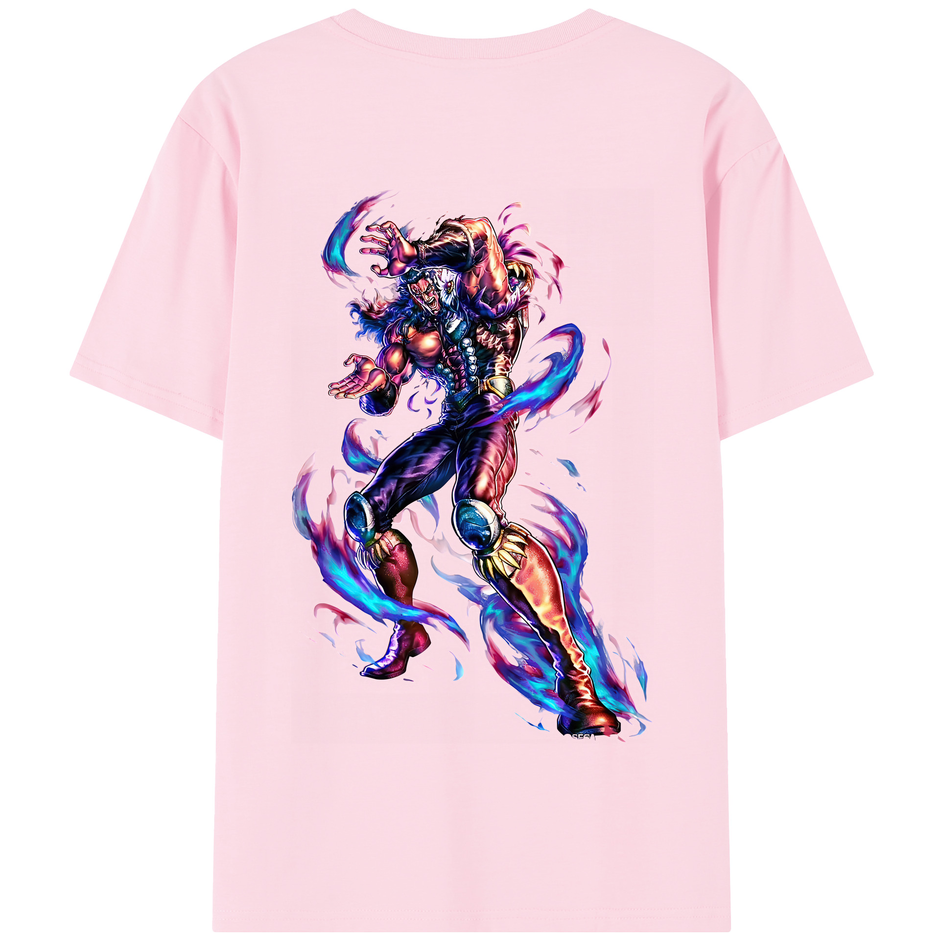 （画像用） 北斗の拳 Fist of the North Star 綿100％半袖Tシャツ（背面プリント）