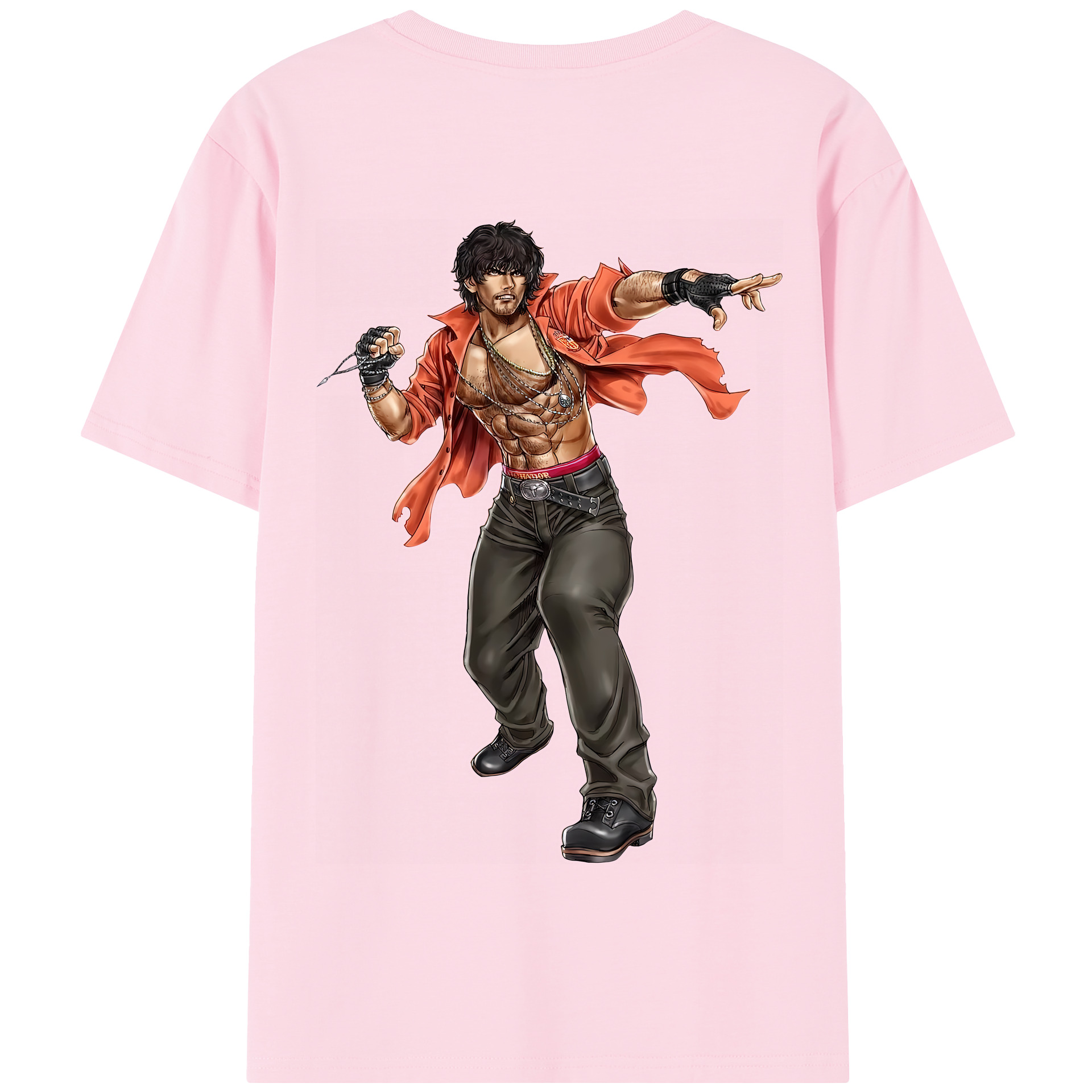 （画像用） 北斗の拳 Fist of the North Star 綿100％半袖Tシャツ（背面プリント）