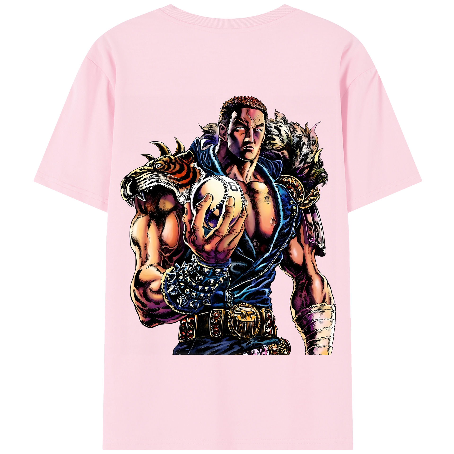 （画像用） 北斗の拳 Fist of the North Star 綿100％半袖Tシャツ（背面プリント）