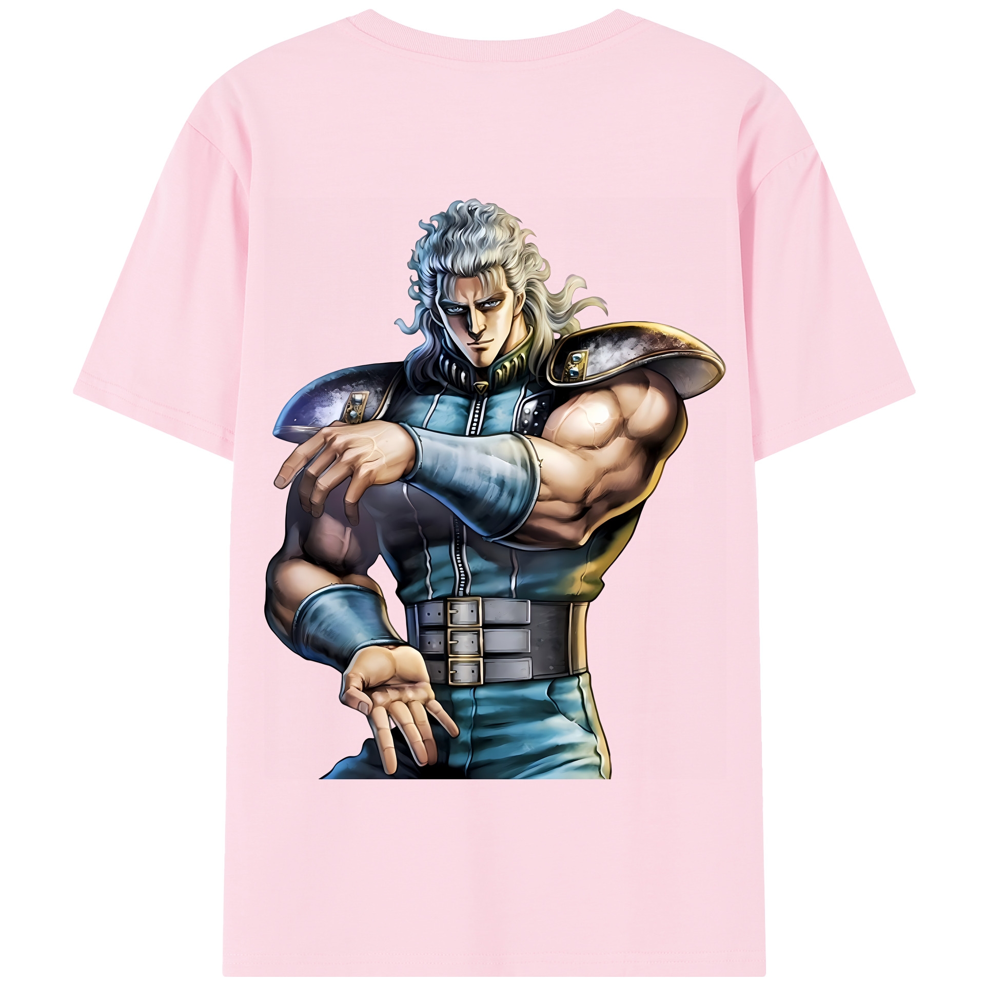 （画像用） 北斗の拳 Fist of the North Star 綿100％半袖Tシャツ（背面プリント）
