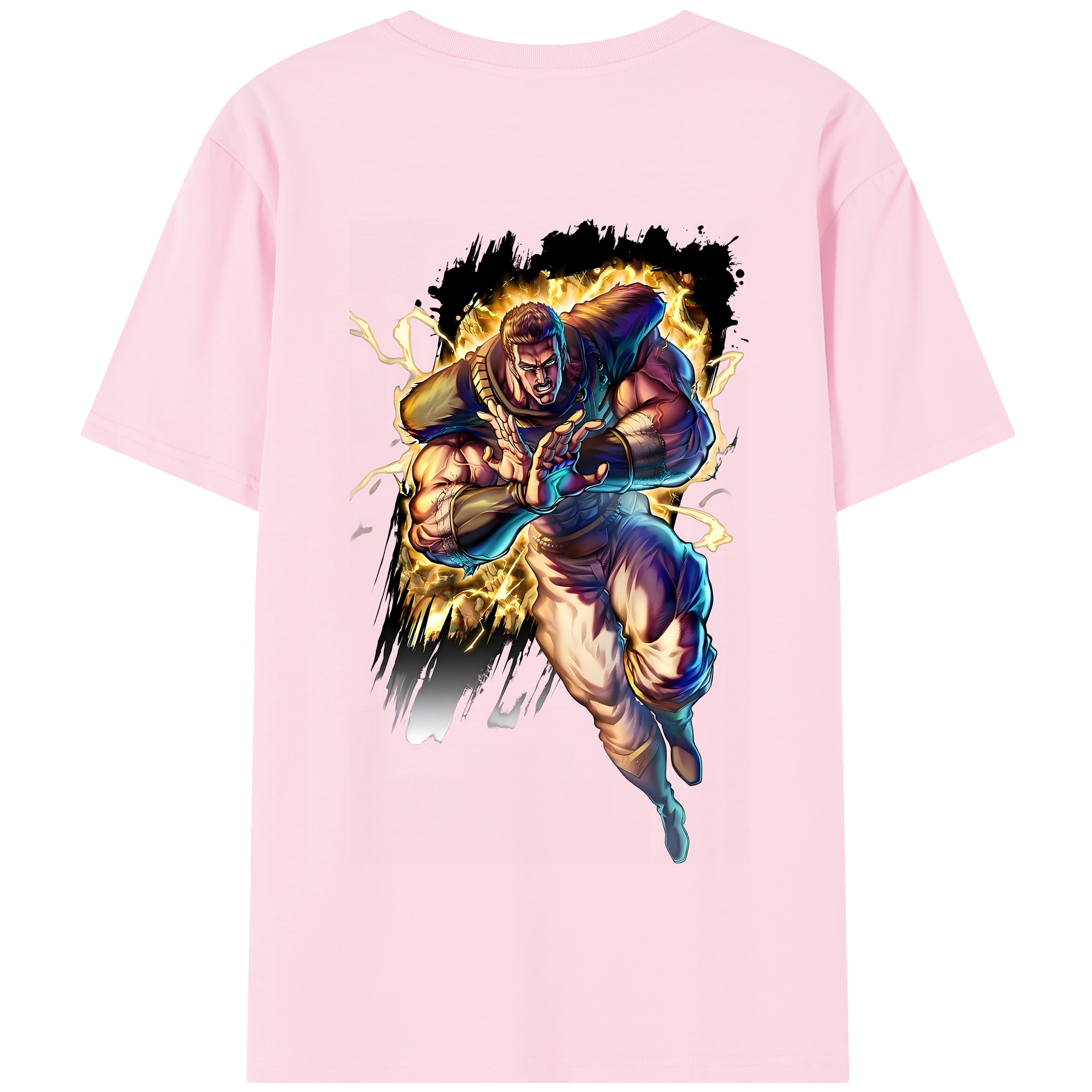 （画像用） 北斗の拳 Fist of the North Star 綿100％半袖Tシャツ（背面プリント）