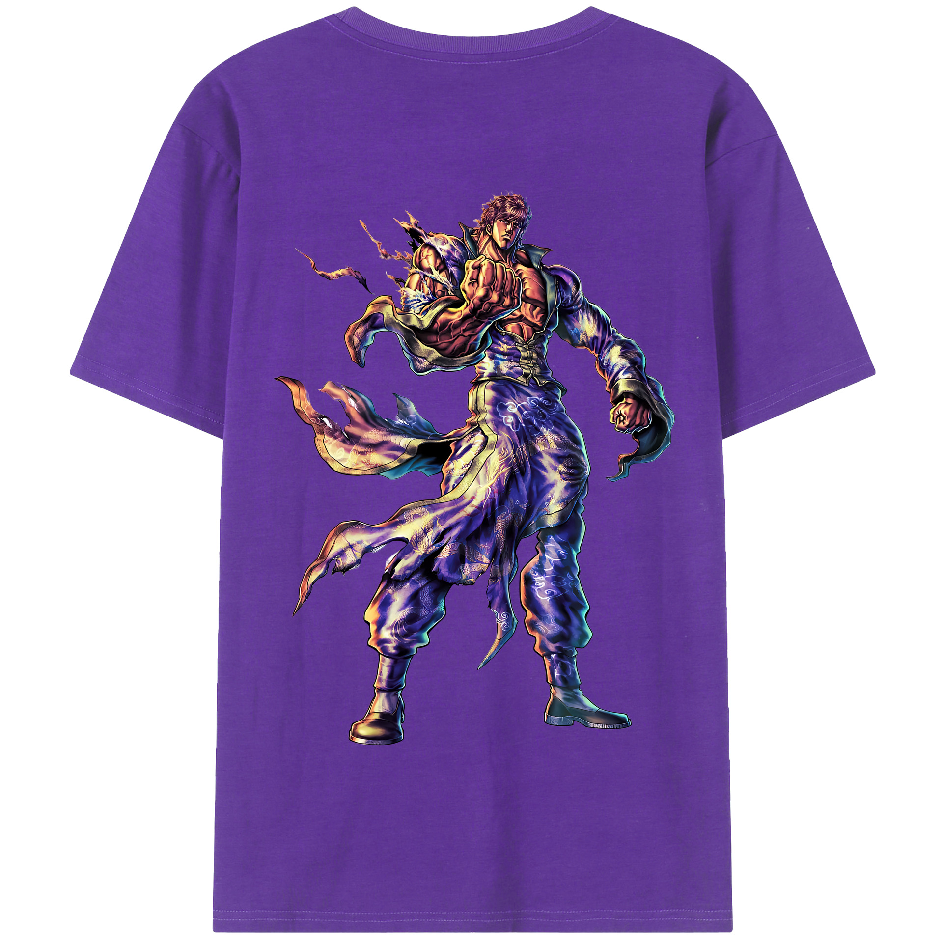 （画像用） 北斗の拳 Fist of the North Star 綿100％半袖Tシャツ（背面プリント）