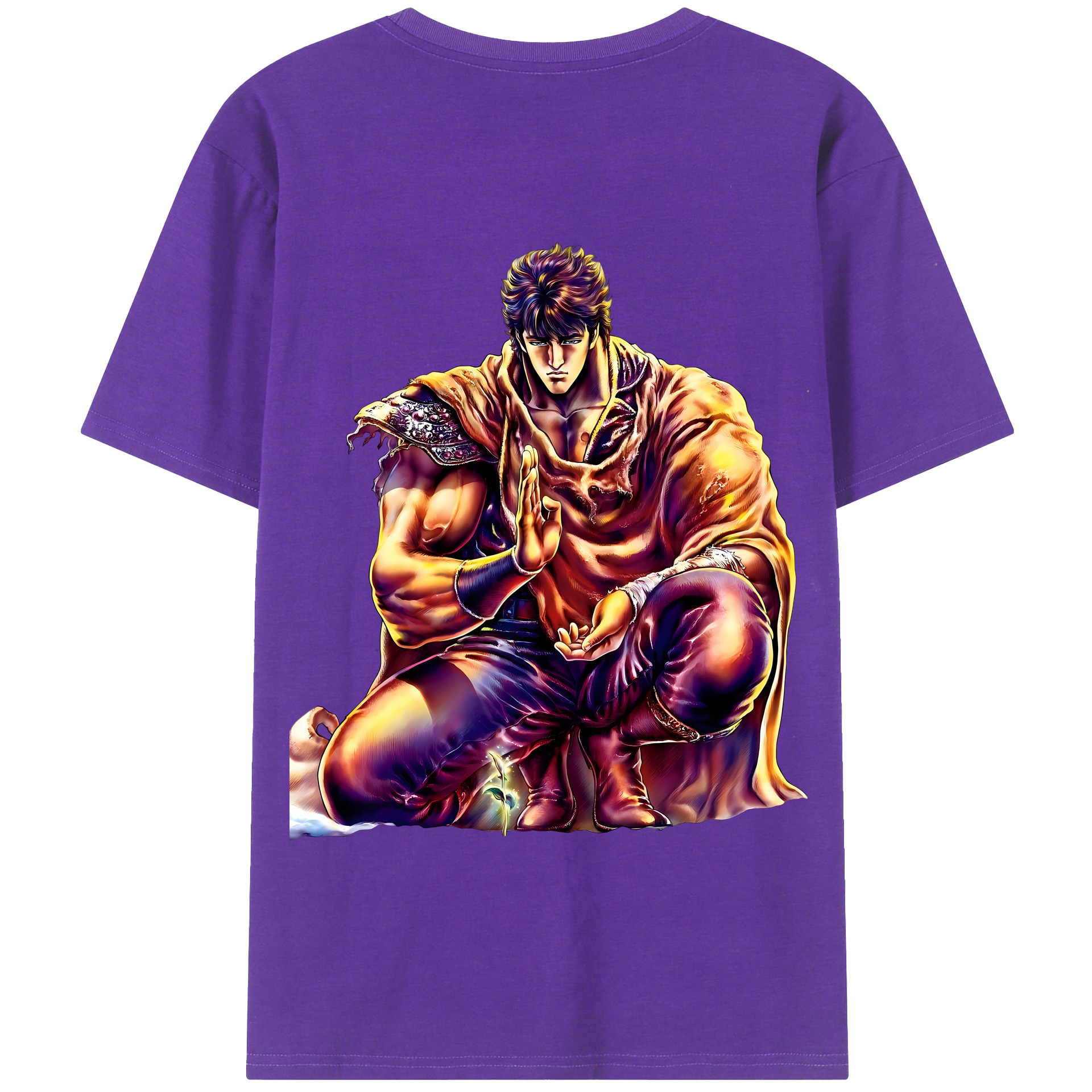 （画像用） 北斗の拳 Fist of the North Star 綿100％半袖Tシャツ（背面プリント）