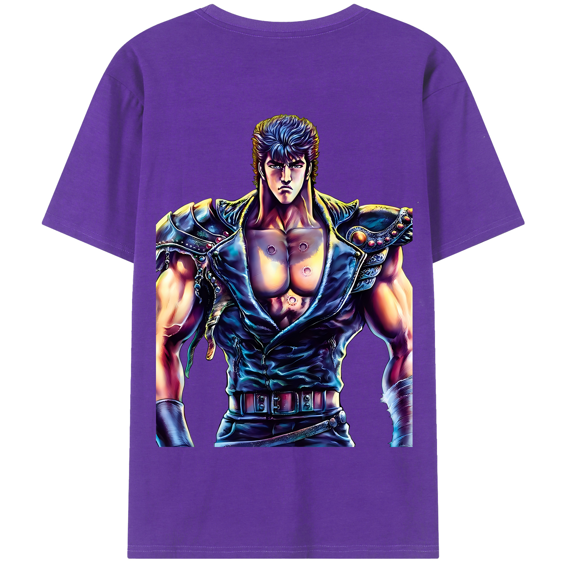 （画像用） 北斗の拳 Fist of the North Star 綿100％半袖Tシャツ（背面プリント）