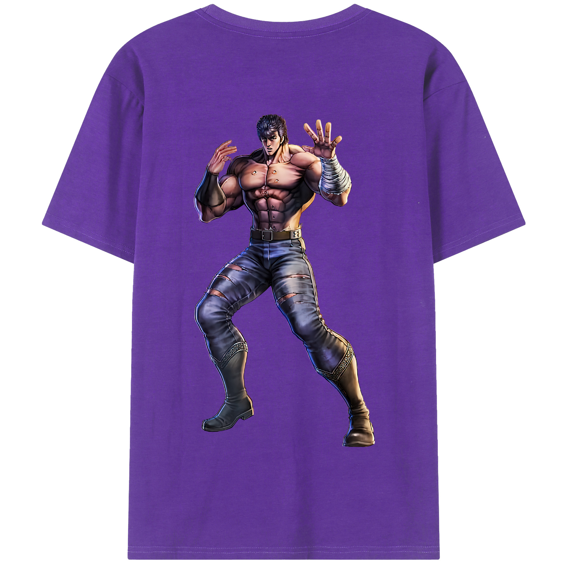 （画像用） 北斗の拳 Fist of the North Star 綿100％半袖Tシャツ（背面プリント）