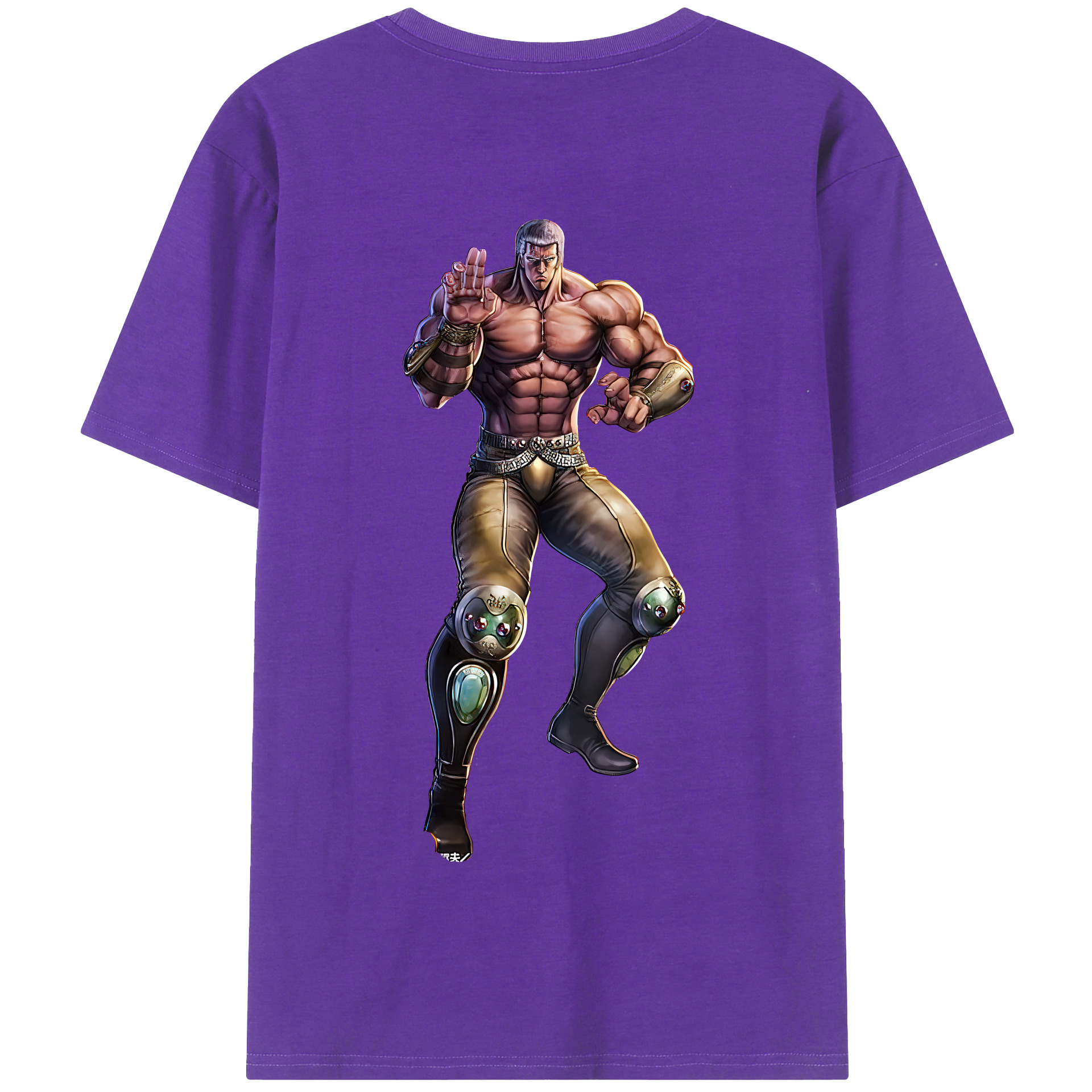 （画像用） 北斗の拳 Fist of the North Star 綿100％半袖Tシャツ（背面プリント）