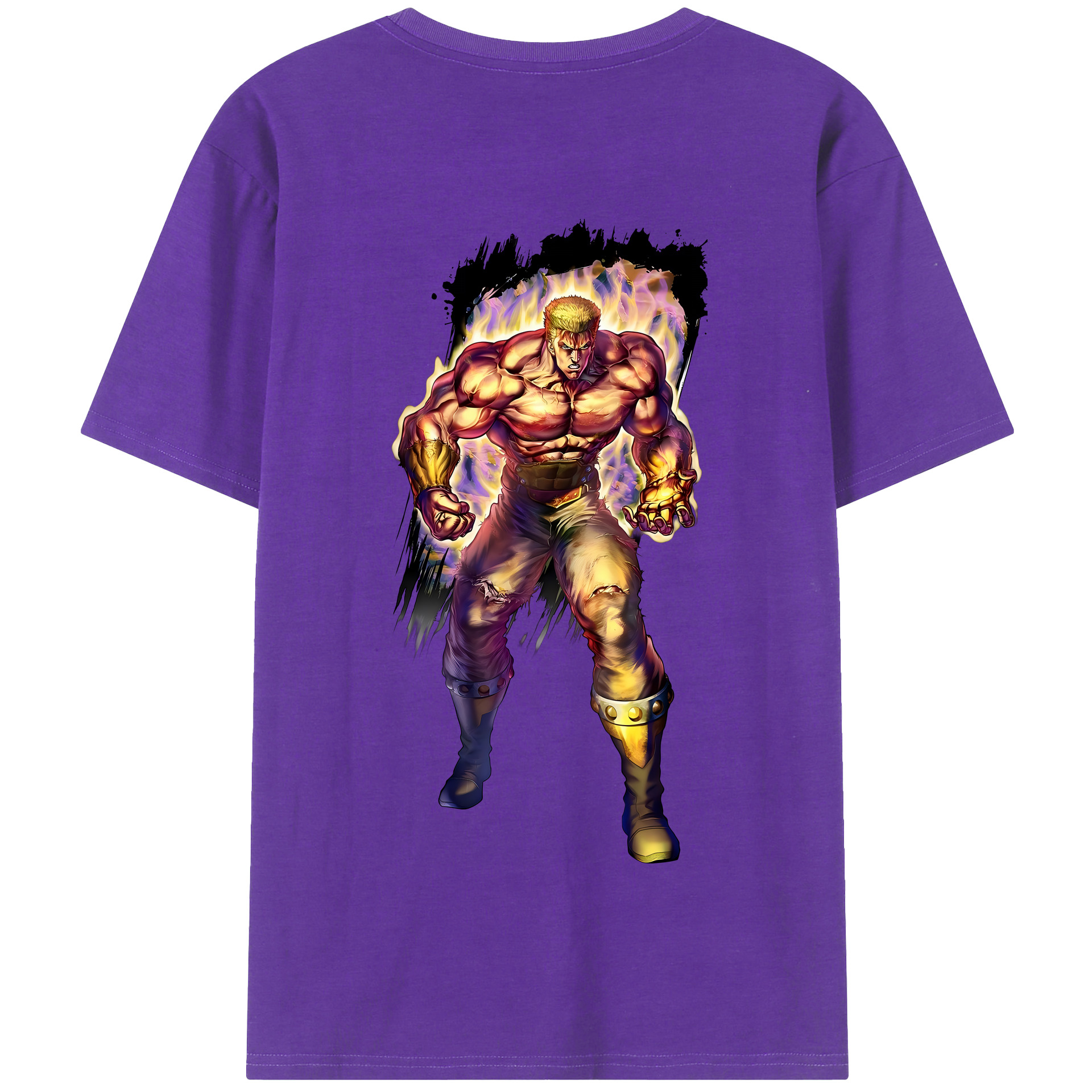 （画像用） 北斗の拳 Fist of the North Star 綿100％半袖Tシャツ（背面プリント）