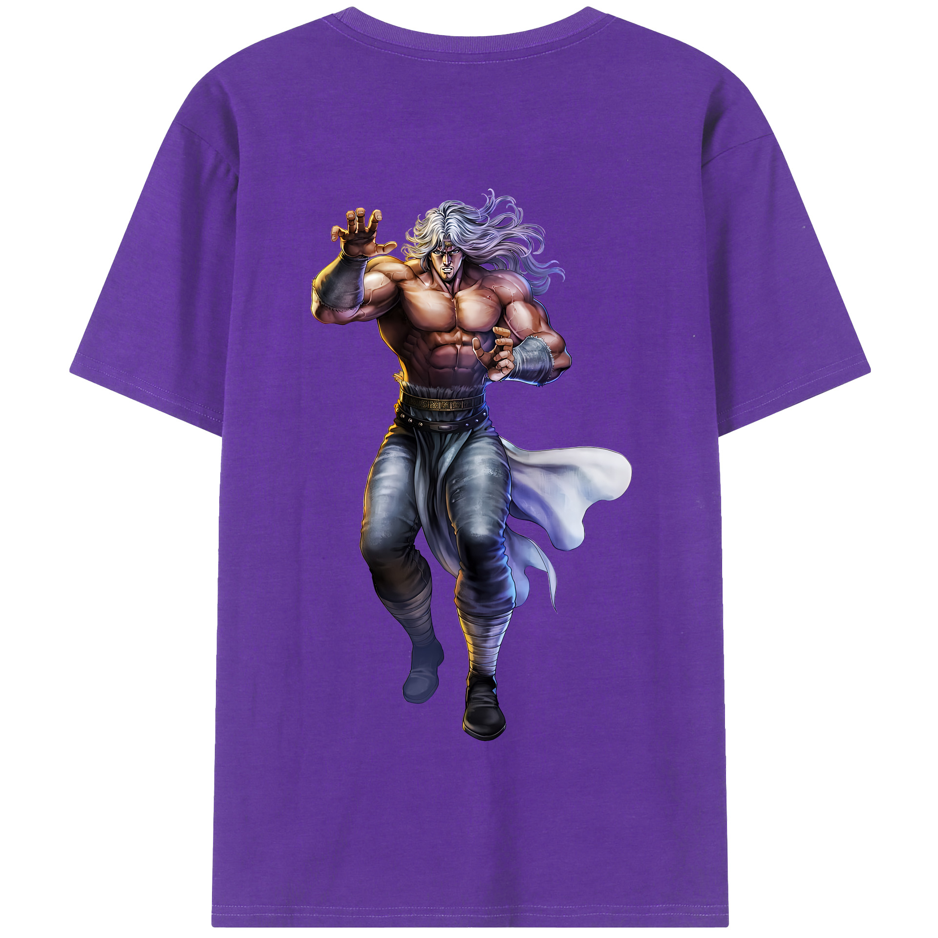 （画像用） 北斗の拳 Fist of the North Star 綿100％半袖Tシャツ（背面プリント）