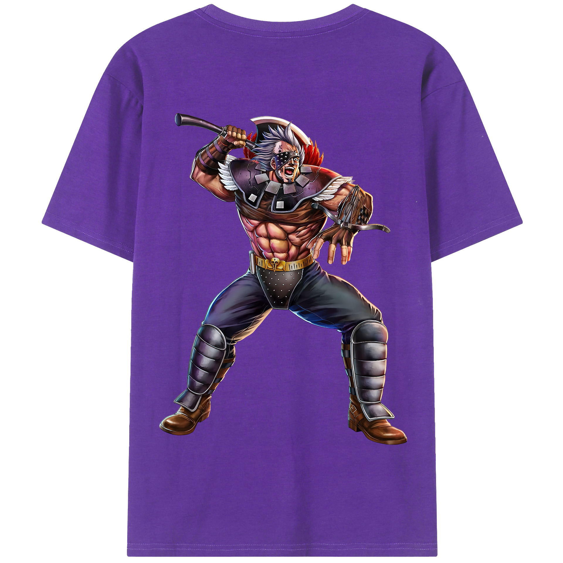 （画像用） 北斗の拳 Fist of the North Star 綿100％半袖Tシャツ（背面プリント）