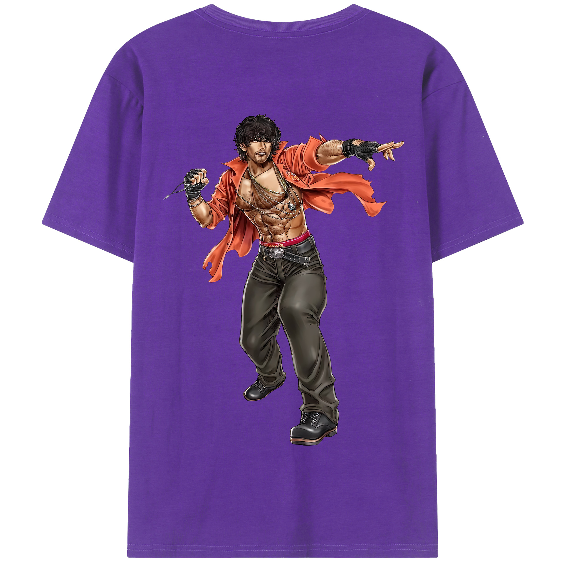 （画像用） 北斗の拳 Fist of the North Star 綿100％半袖Tシャツ（背面プリント）