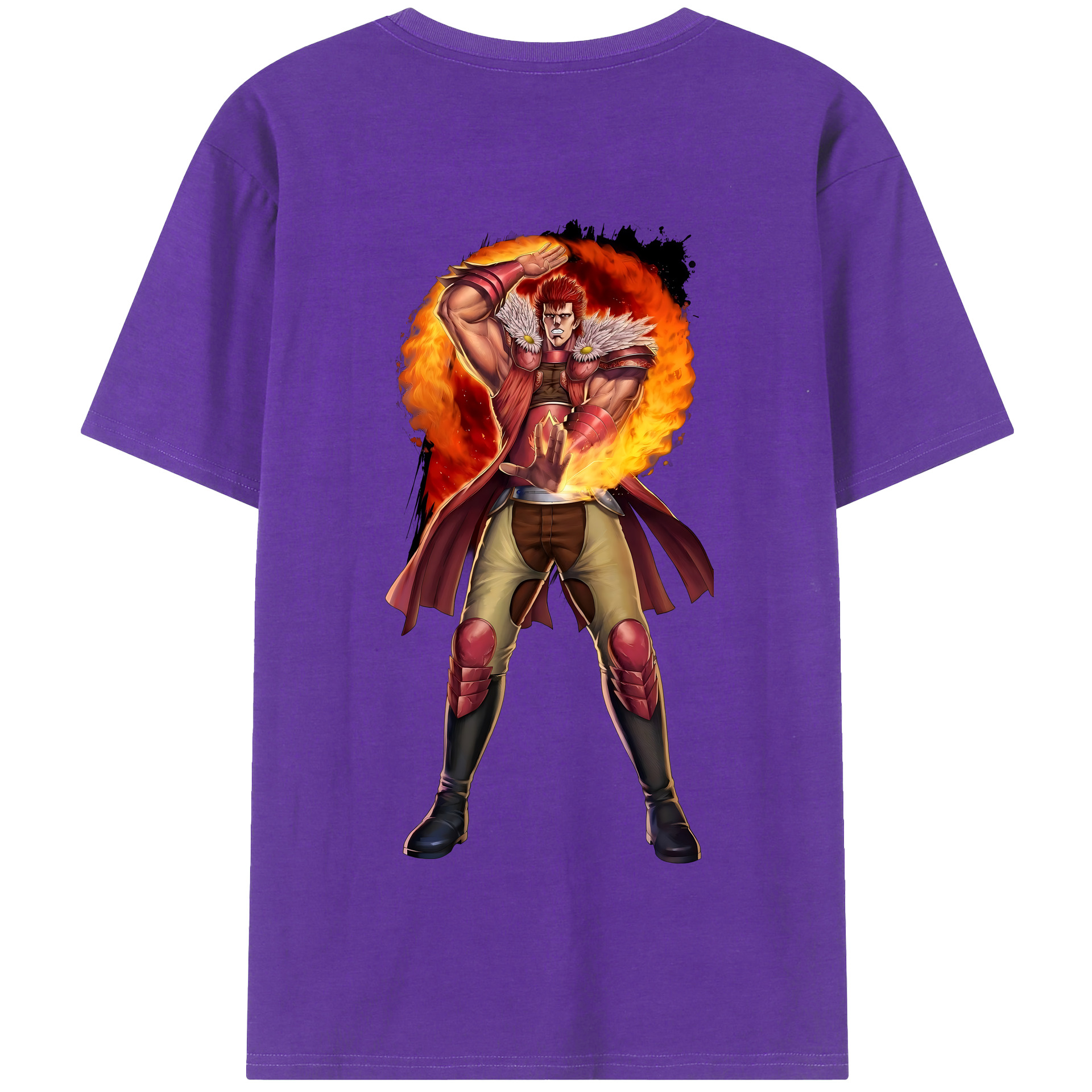 （画像用） 北斗の拳 Fist of the North Star 綿100％半袖Tシャツ（背面プリント）