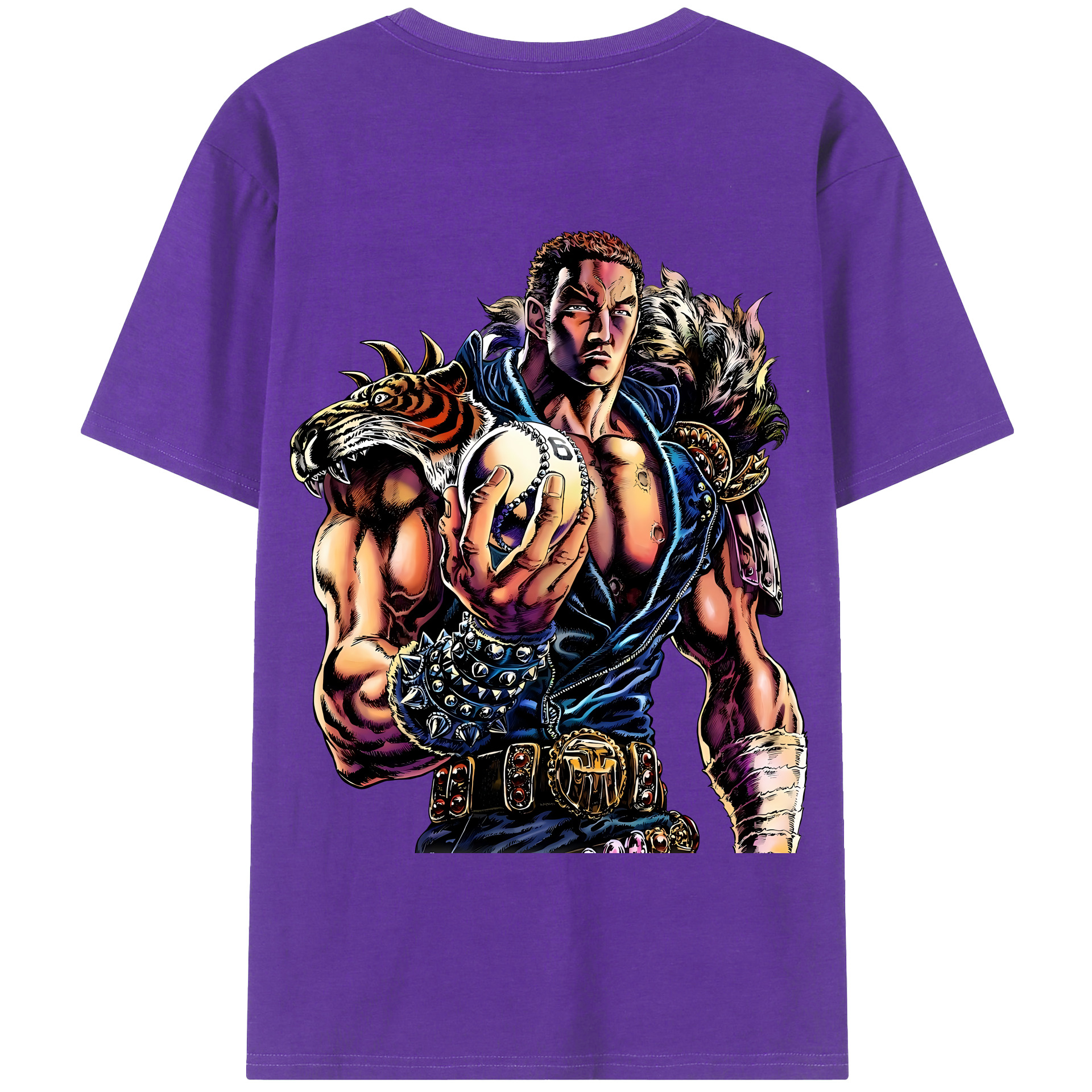 （画像用） 北斗の拳 Fist of the North Star 綿100％半袖Tシャツ（背面プリント）