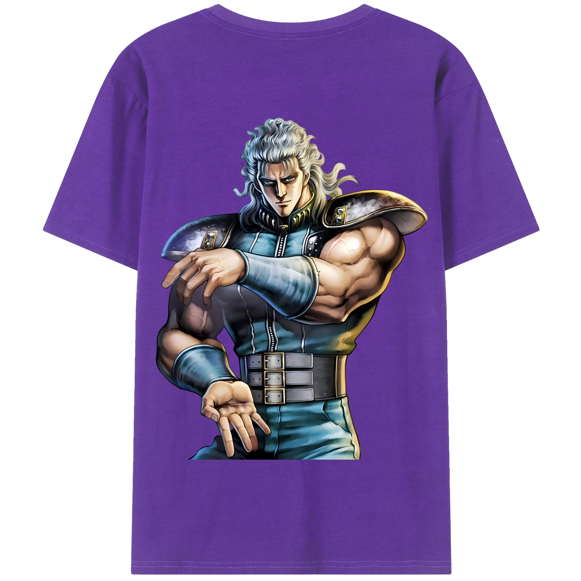 （画像用） 北斗の拳 Fist of the North Star 綿100％半袖Tシャツ（背面プリント）