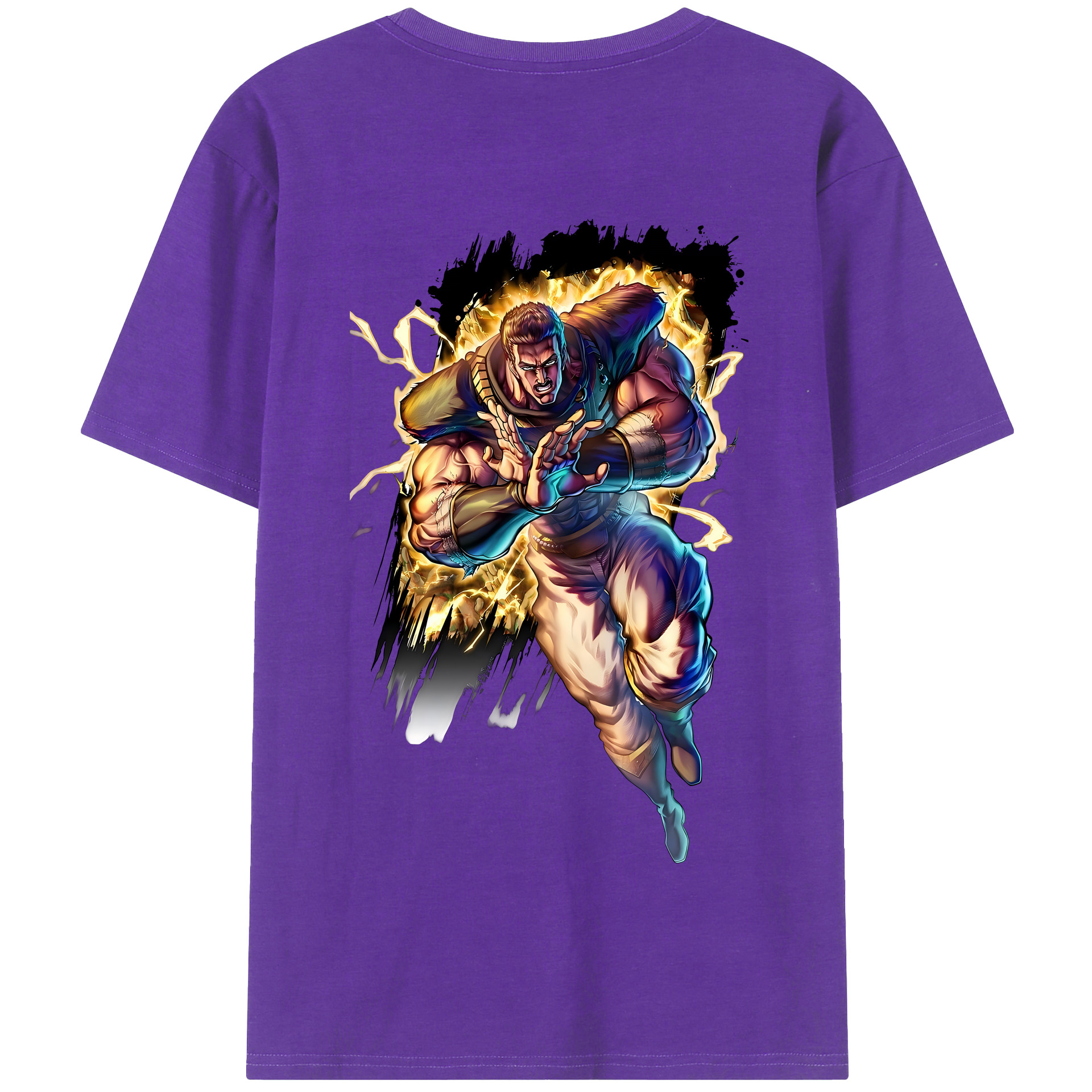 （画像用） 北斗の拳 Fist of the North Star 綿100％半袖Tシャツ（背面プリント）