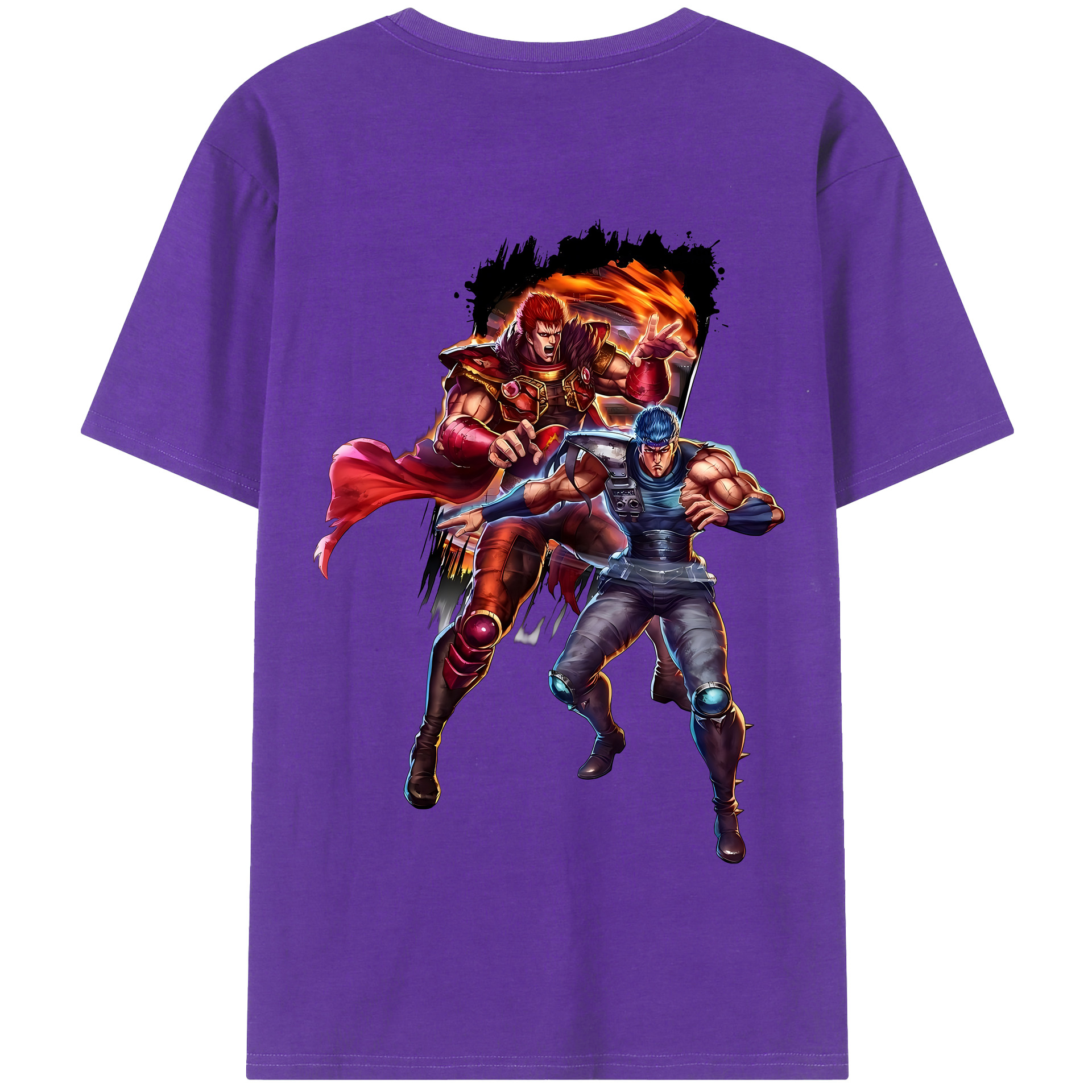 （画像用） 北斗の拳 Fist of the North Star 綿100％半袖Tシャツ（背面プリント）