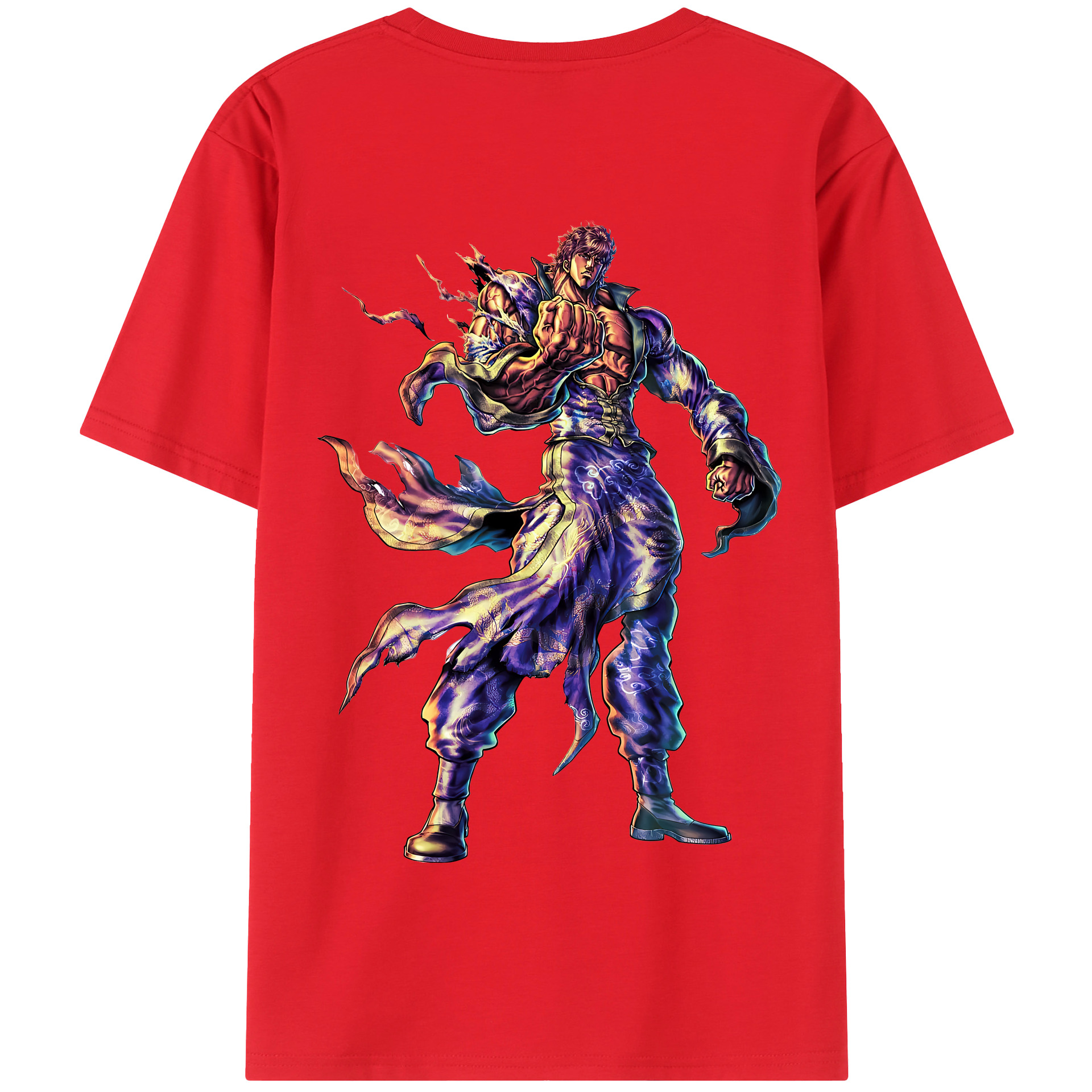 （画像用） 北斗の拳 Fist of the North Star 綿100％半袖Tシャツ（背面プリント）