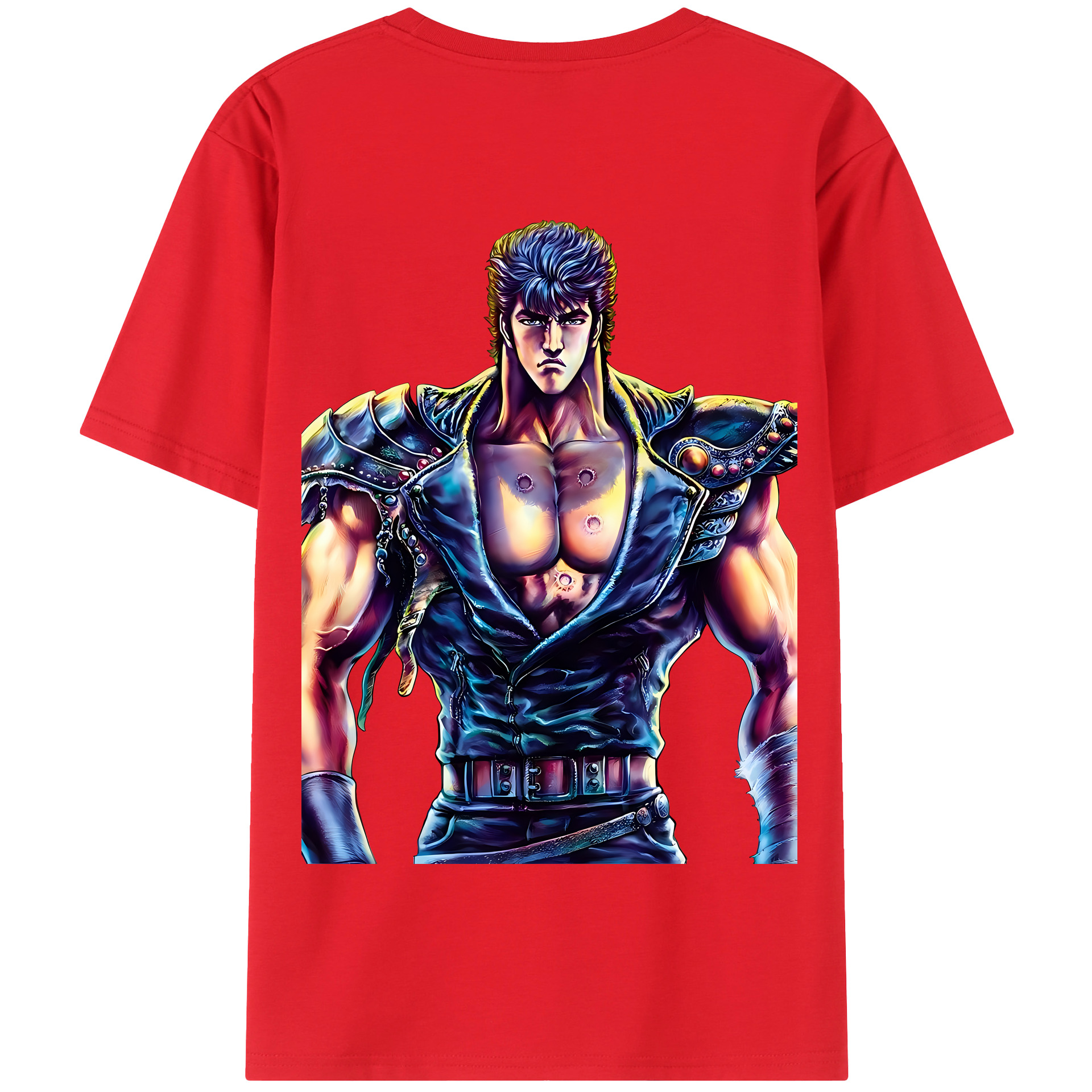 （画像用） 北斗の拳 Fist of the North Star 綿100％半袖Tシャツ（背面プリント）